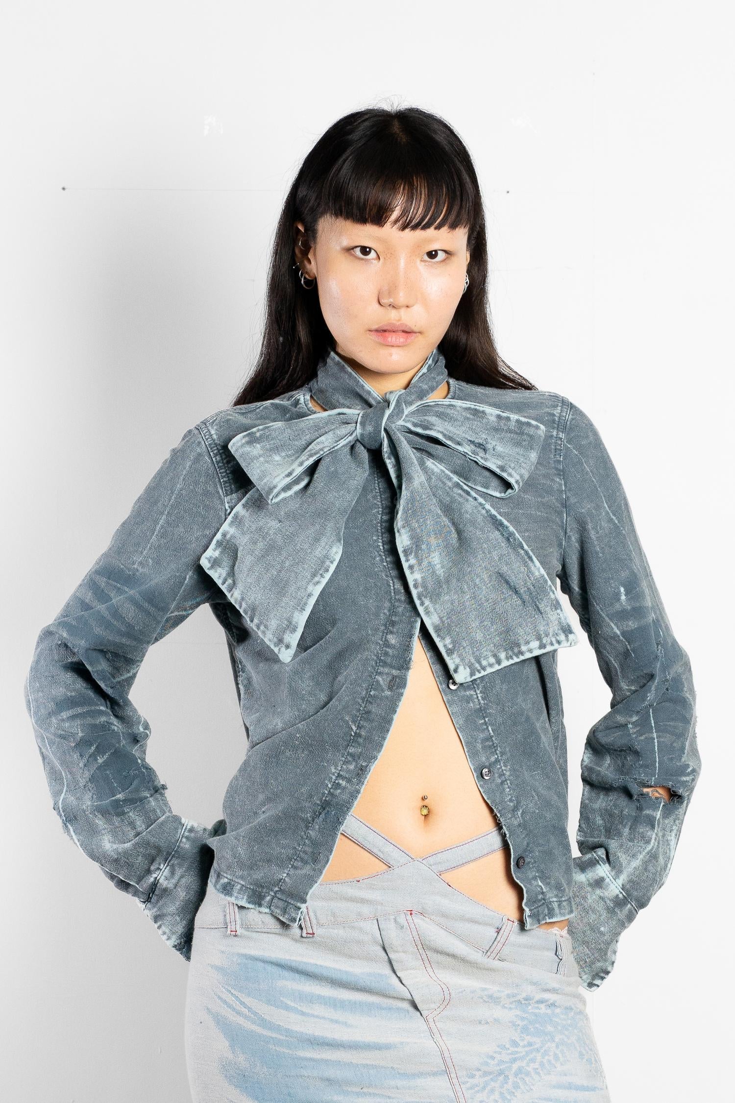Bow collar shirt