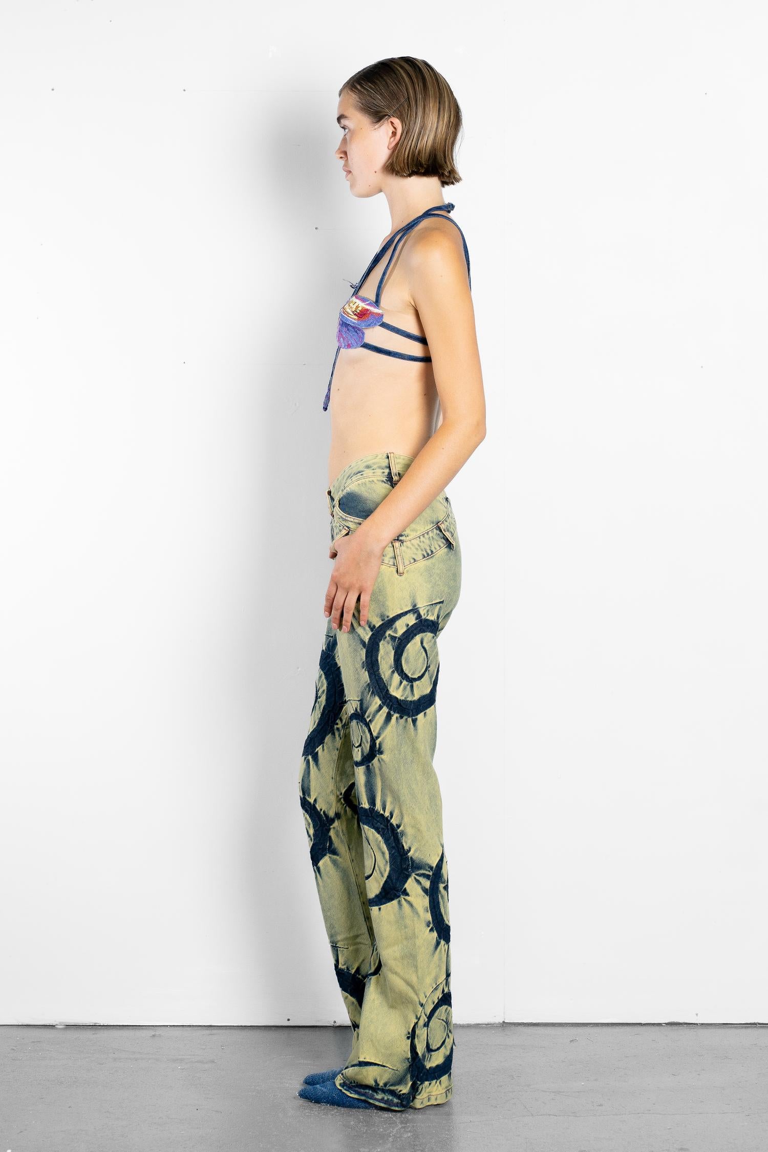Embroidered dragonfly bra top