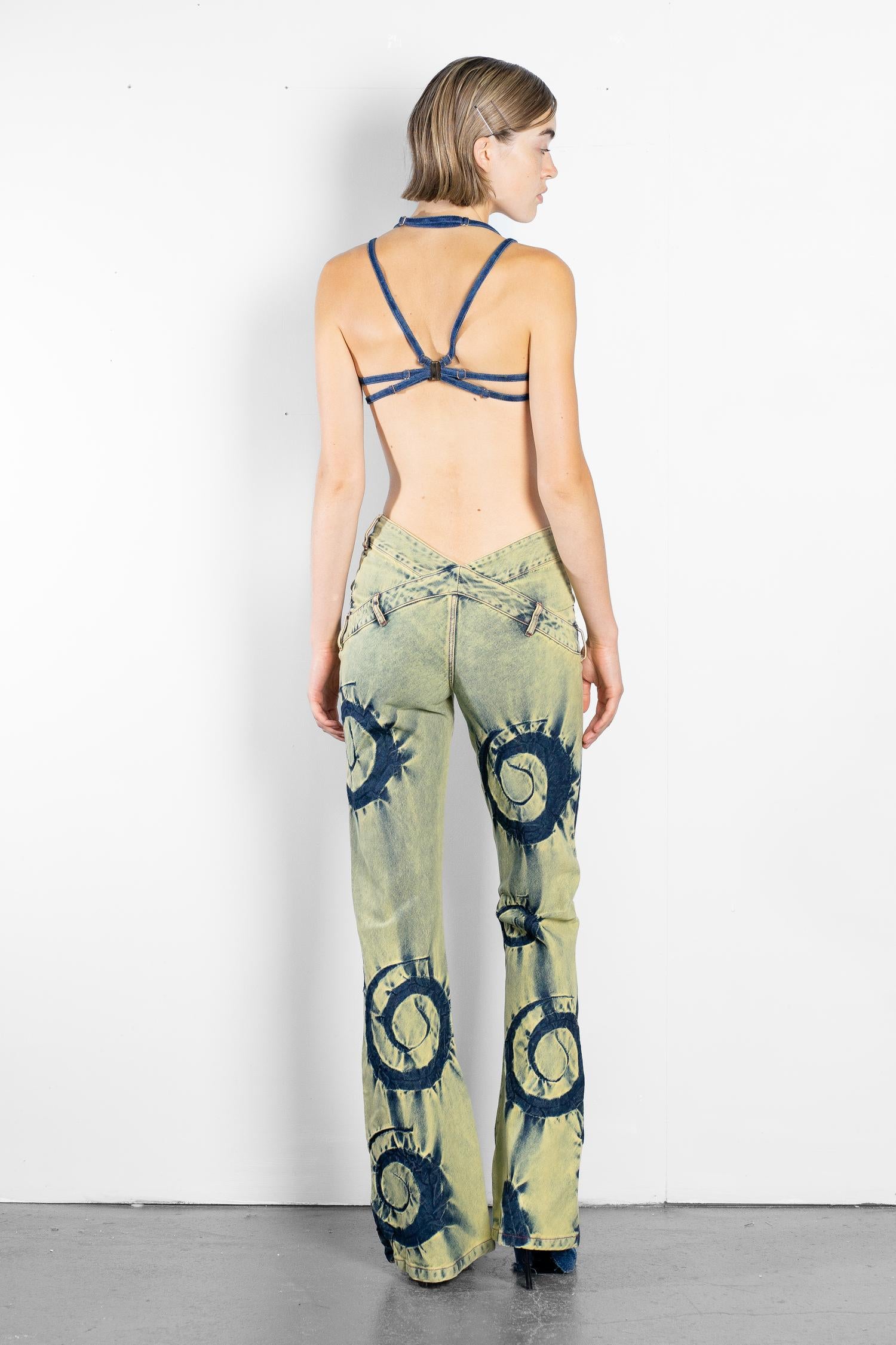 Embroidered dragonfly bra top