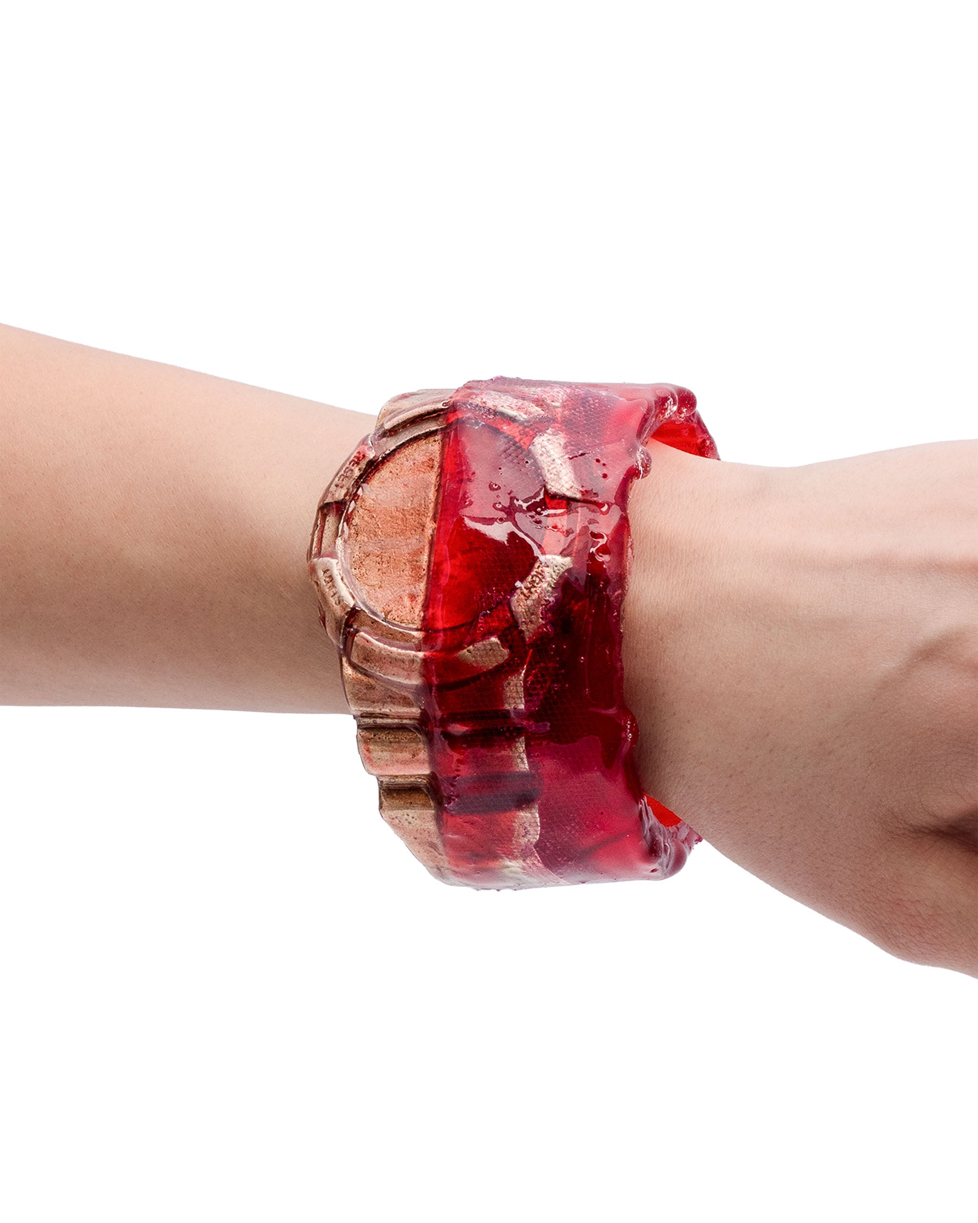 Ruby bronze watch bracelet