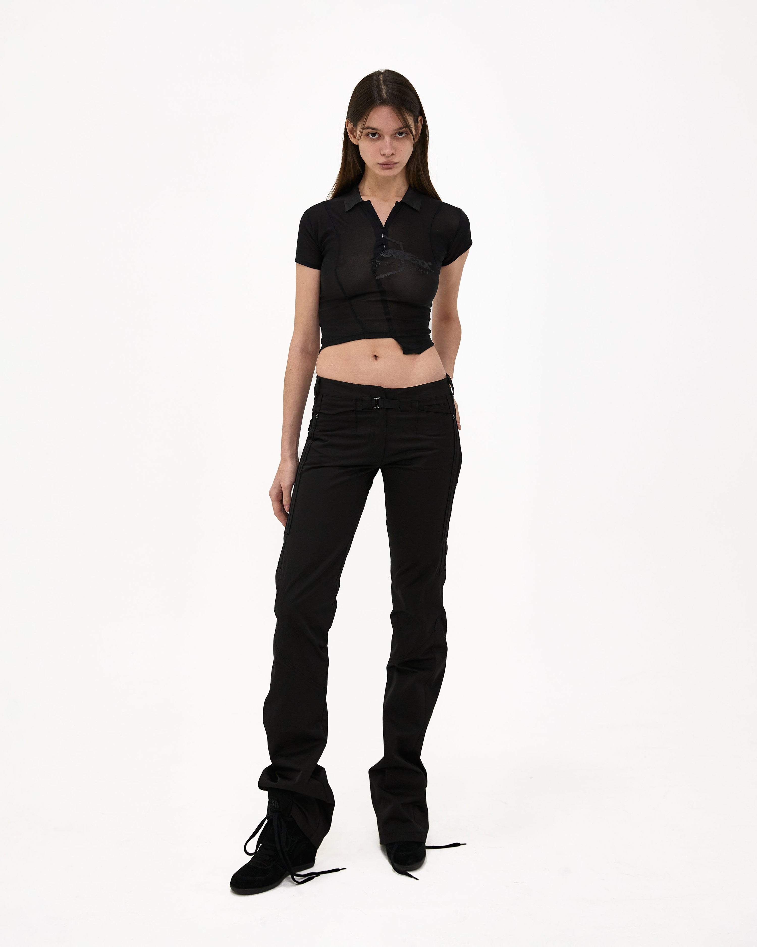 Asymmetric half sleeve shirt