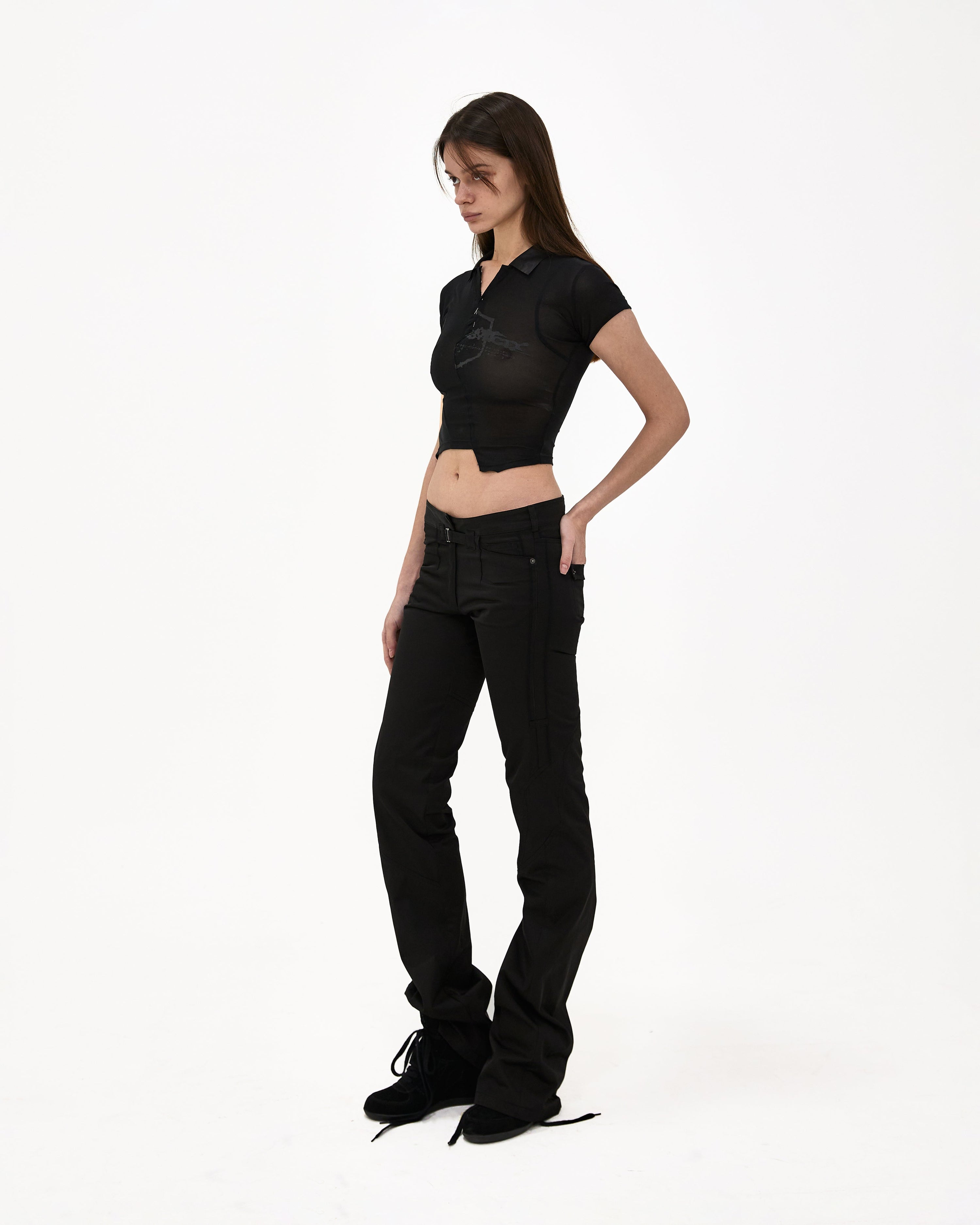 Asymmetric half sleeve shirt