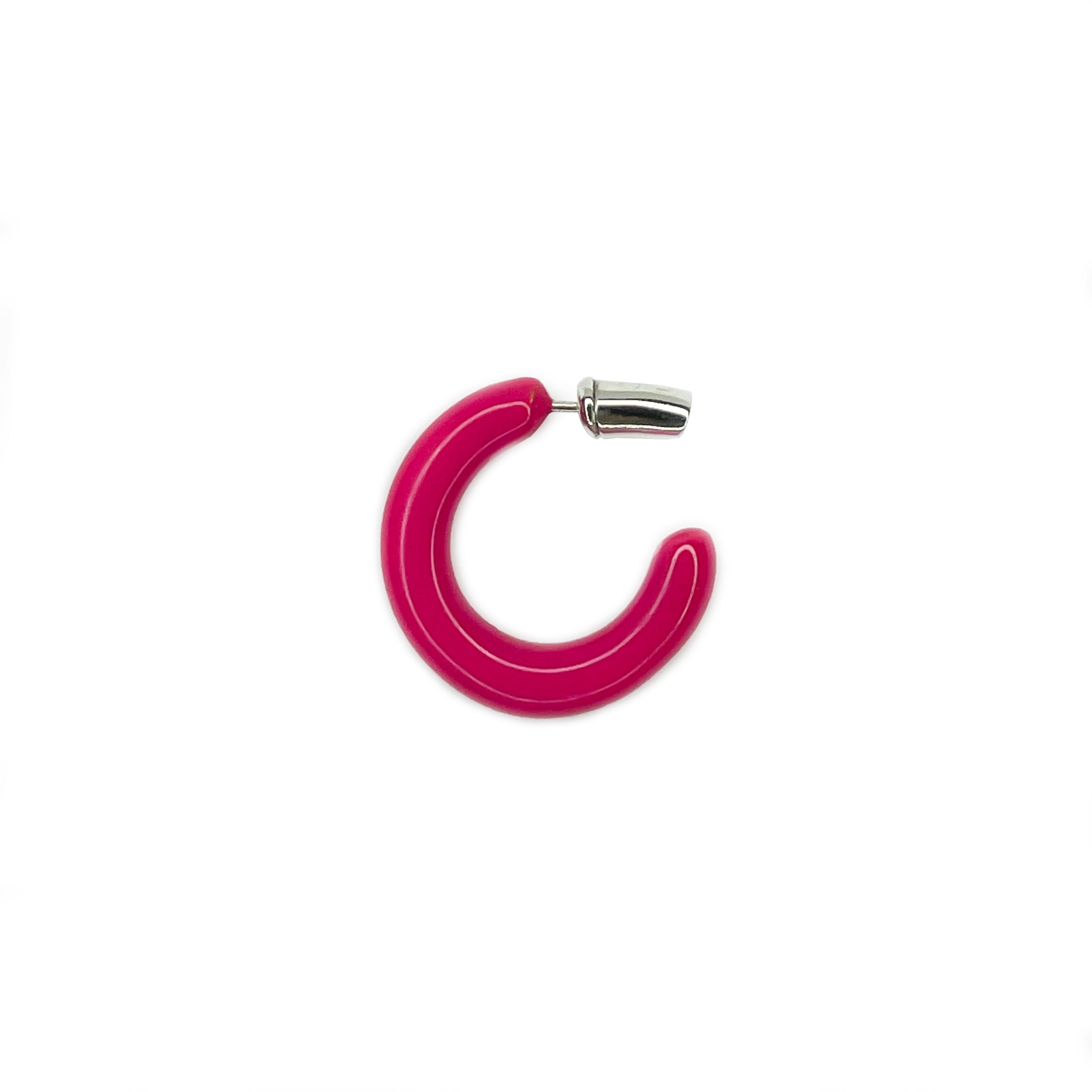 Au hoop color silver