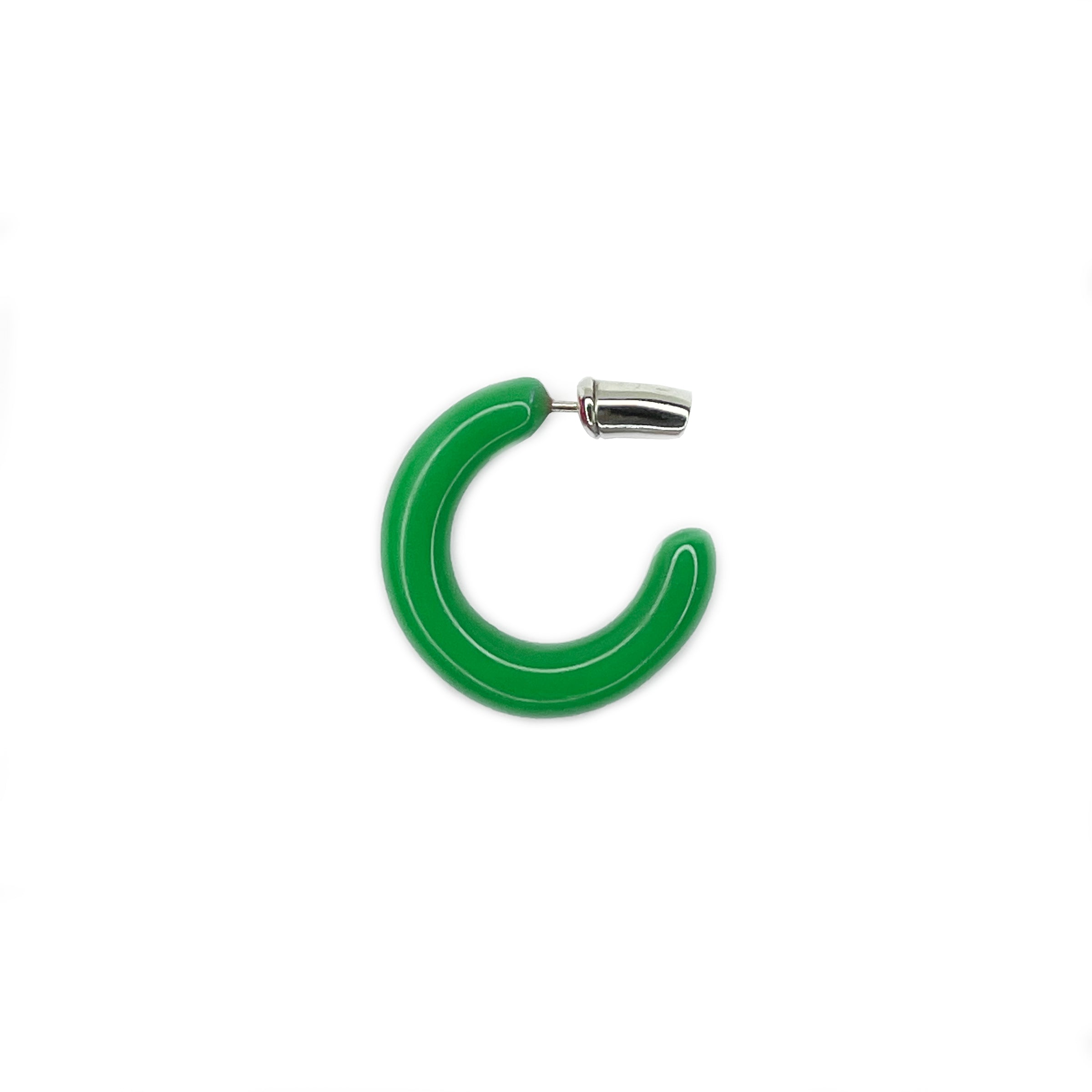Au hoop color silver