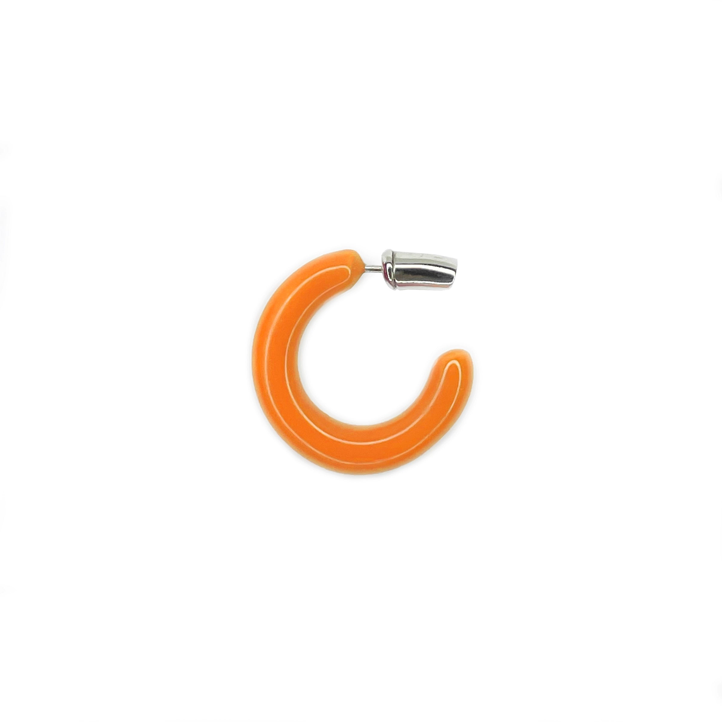 Au hoop color silver