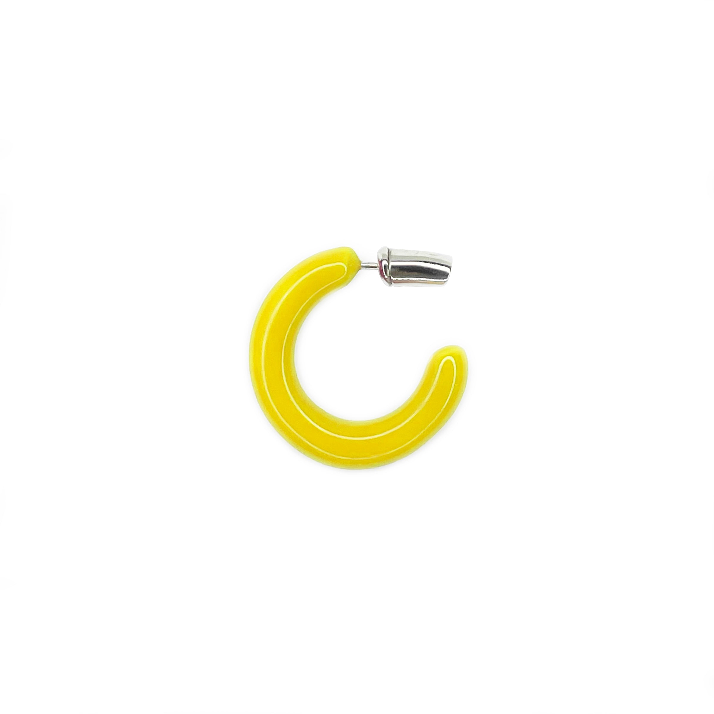 Au hoop color silver
