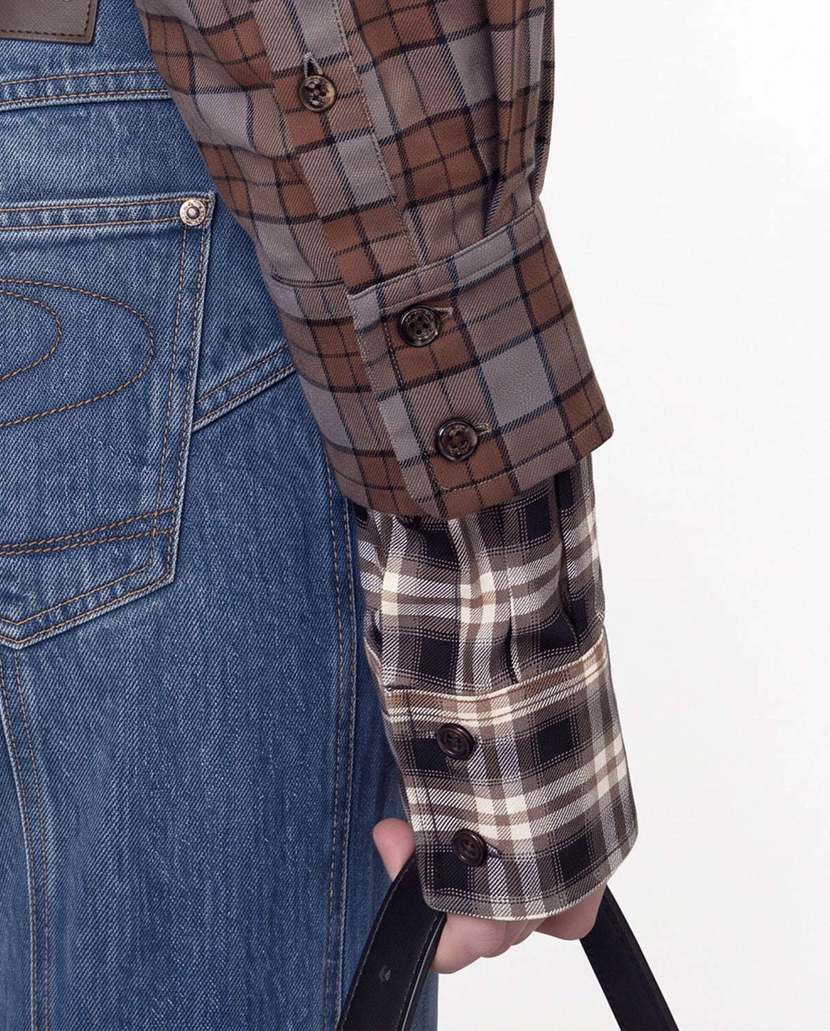 Rhea shirt brown flanel check