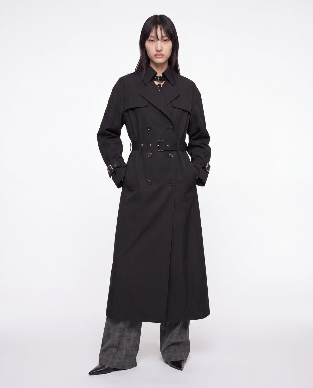 Seren trench coat black