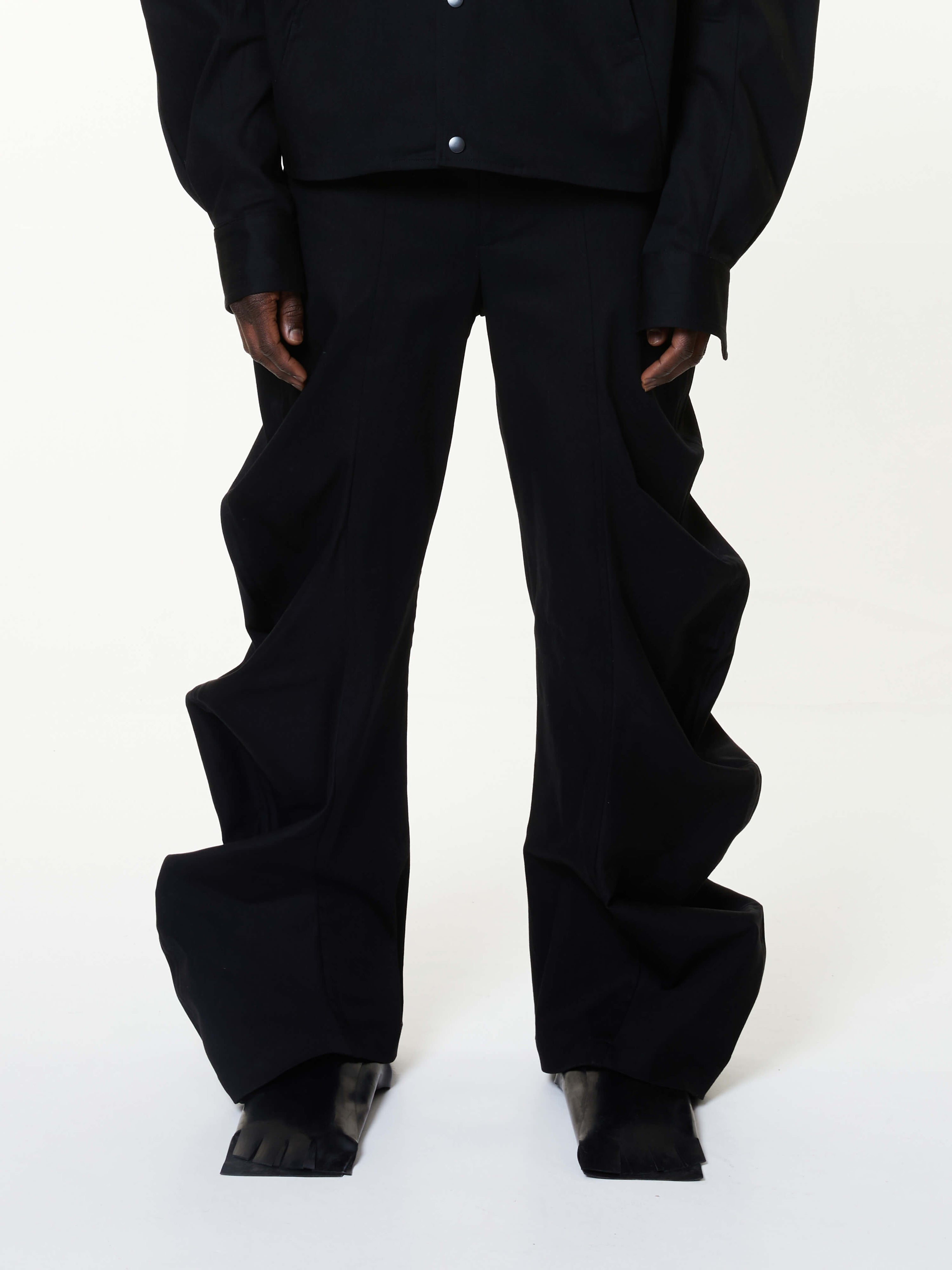 Denim deflated trousers | signature fit