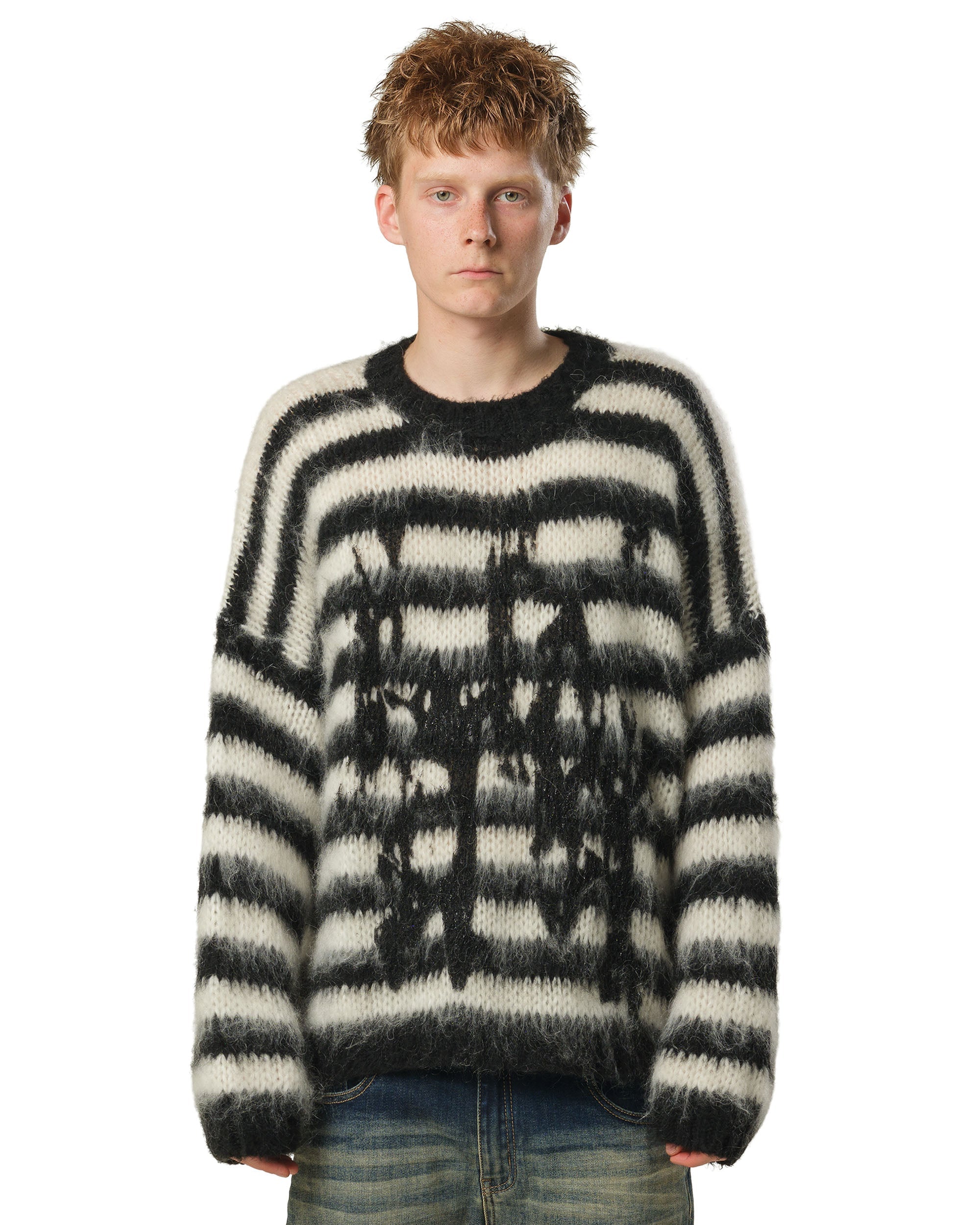 Mohair stripe sweater