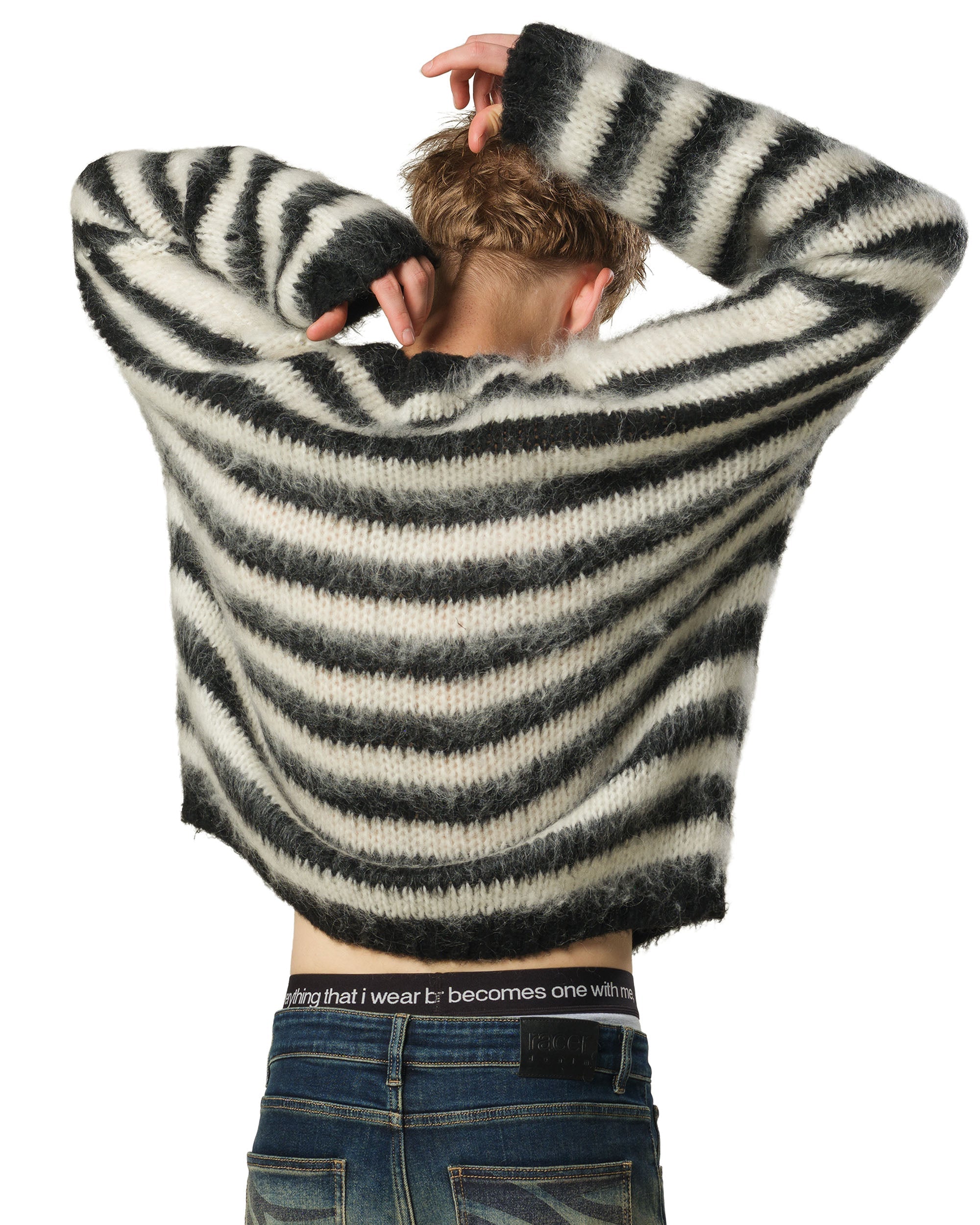 Mohair stripe sweater