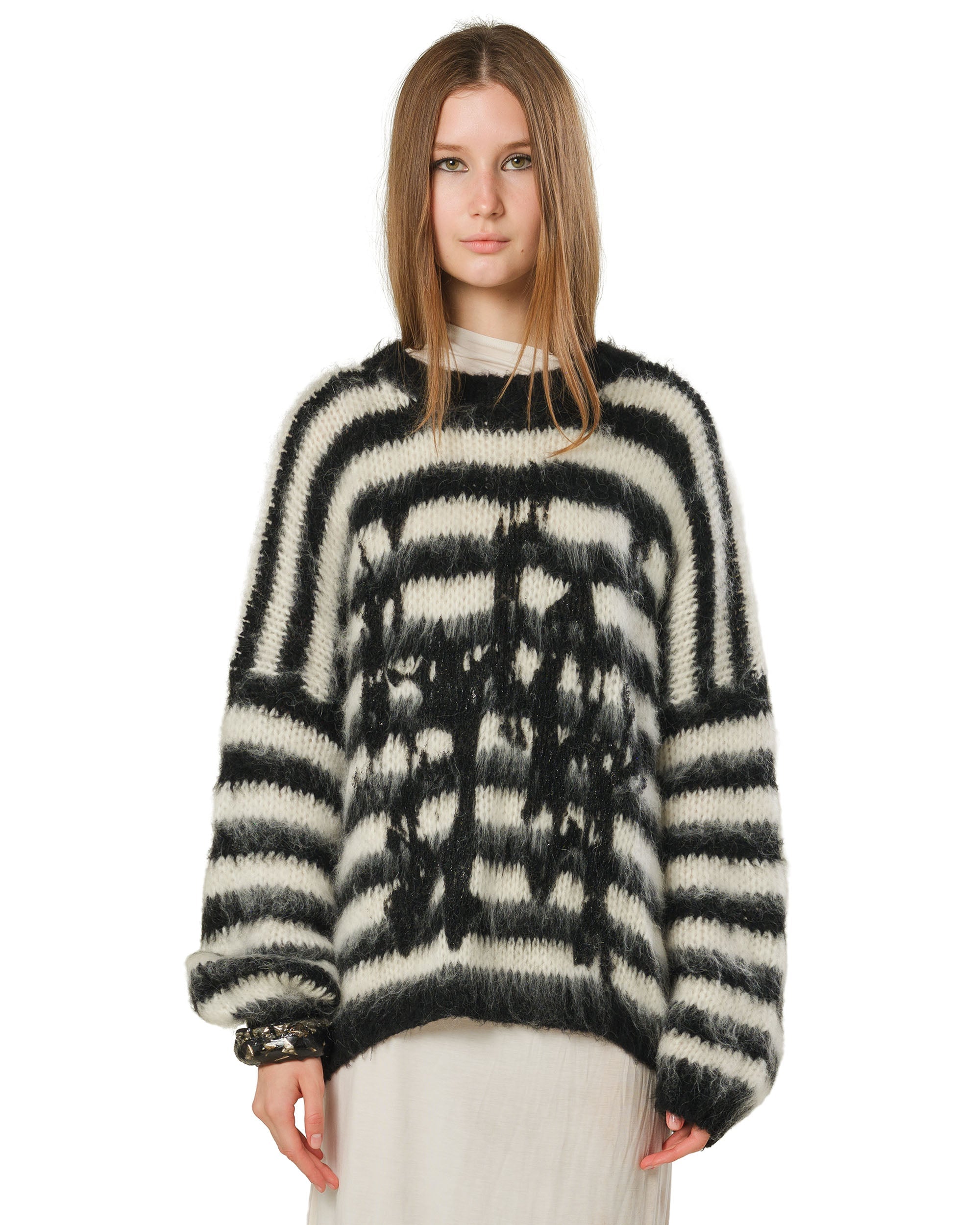 Mohair stripe sweater