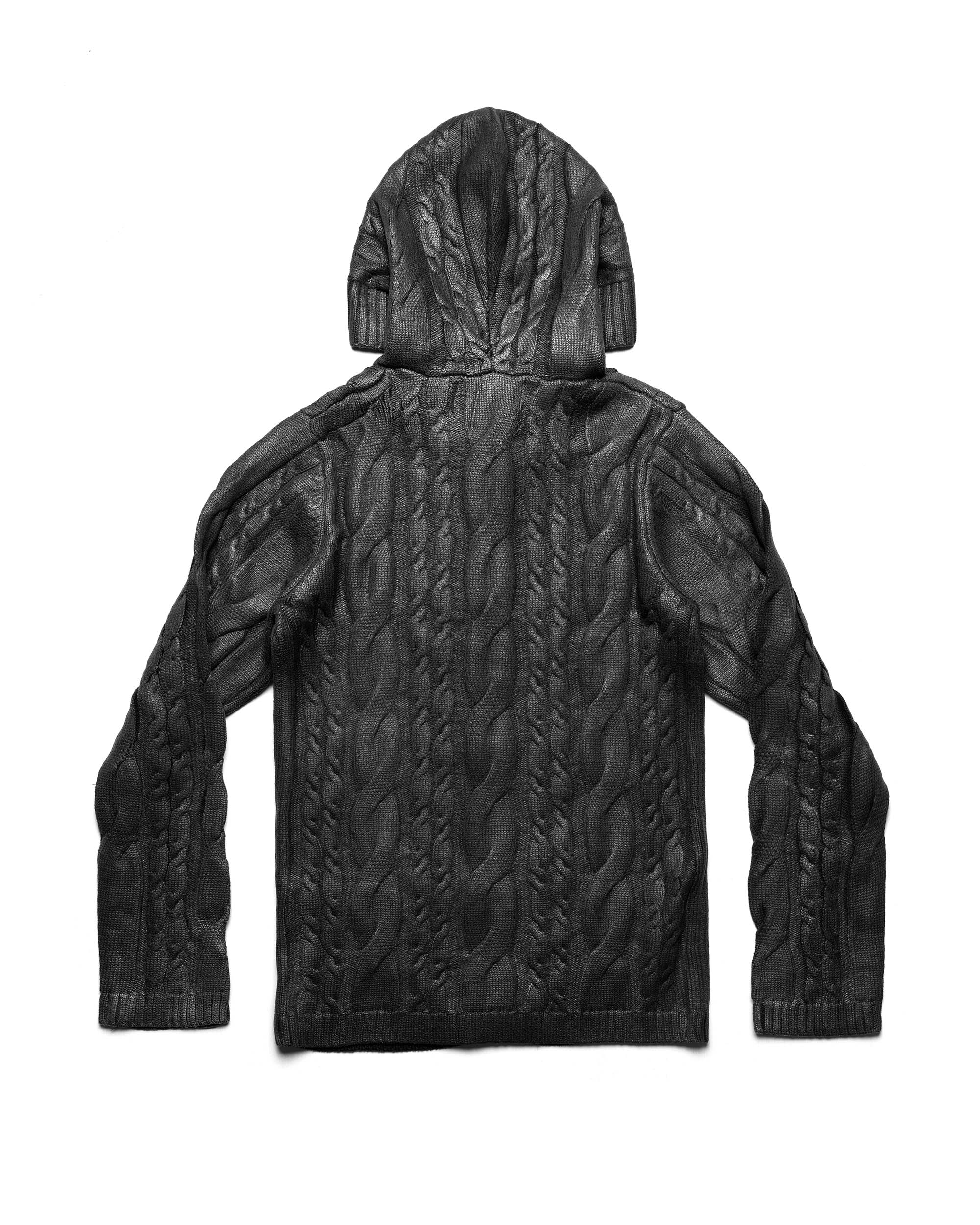 Coated aran knit
