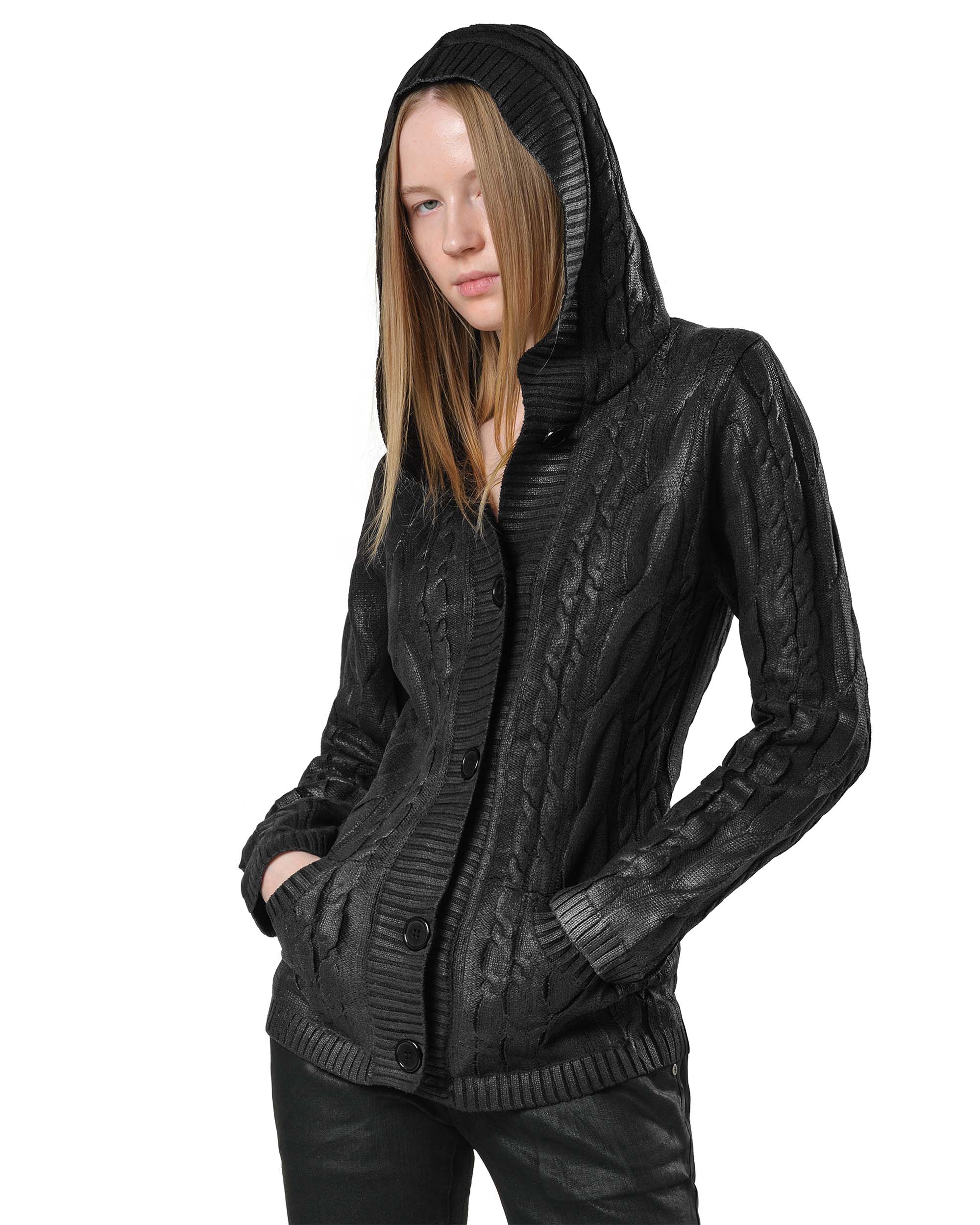 Coated aran knit