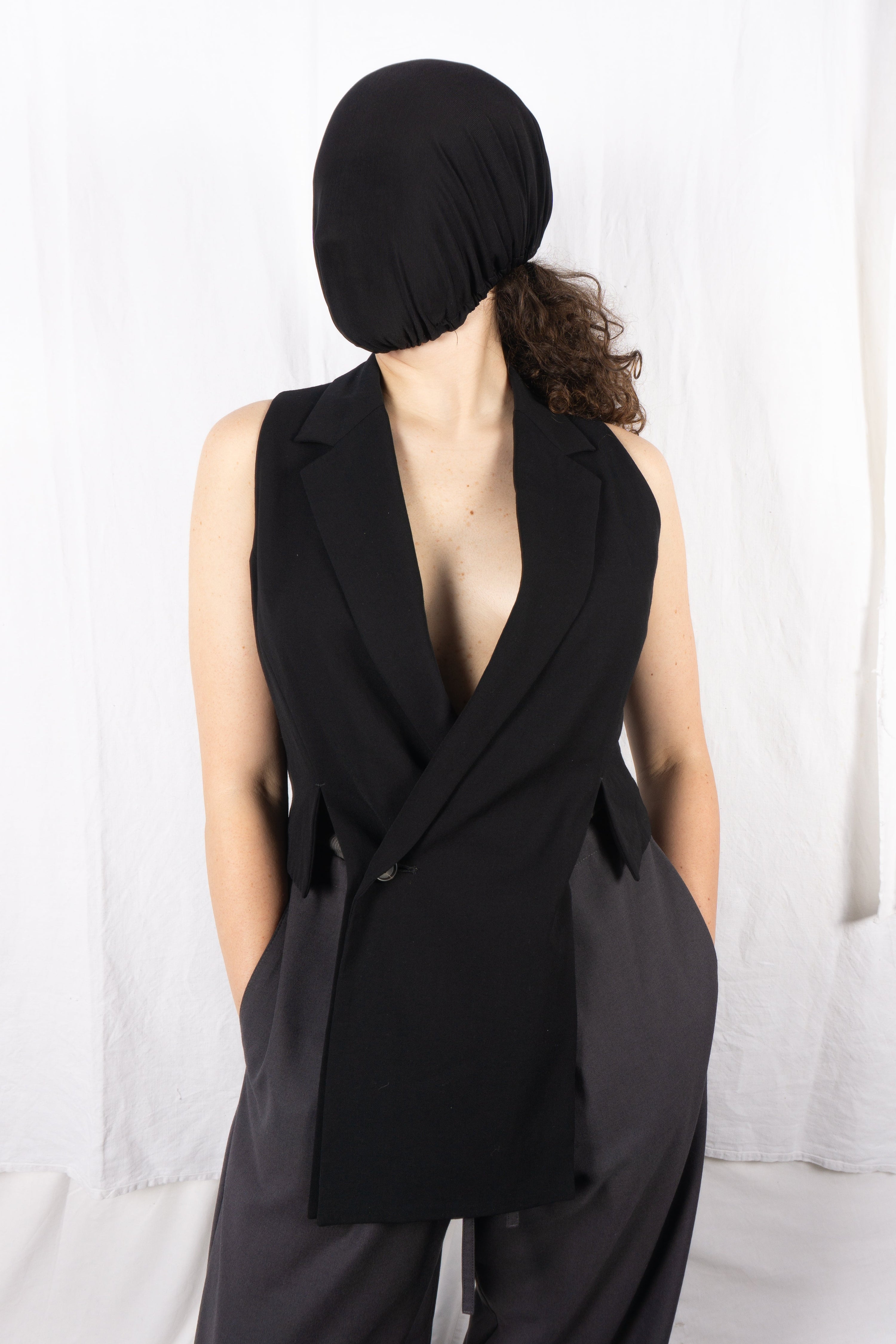 Y's yohji yamamoto s/s 2015 asymmetrical gilet