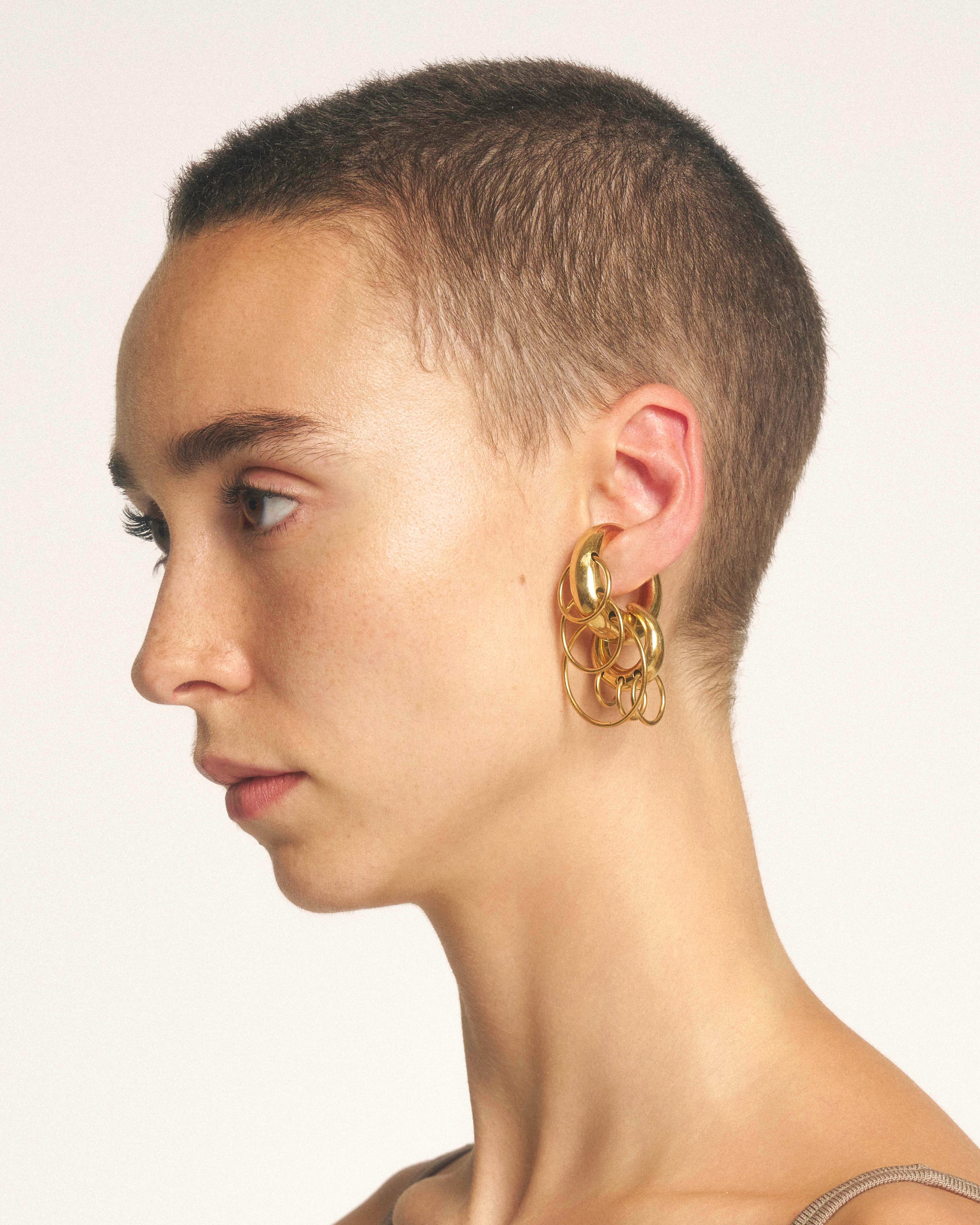 Pierced circle cuffs