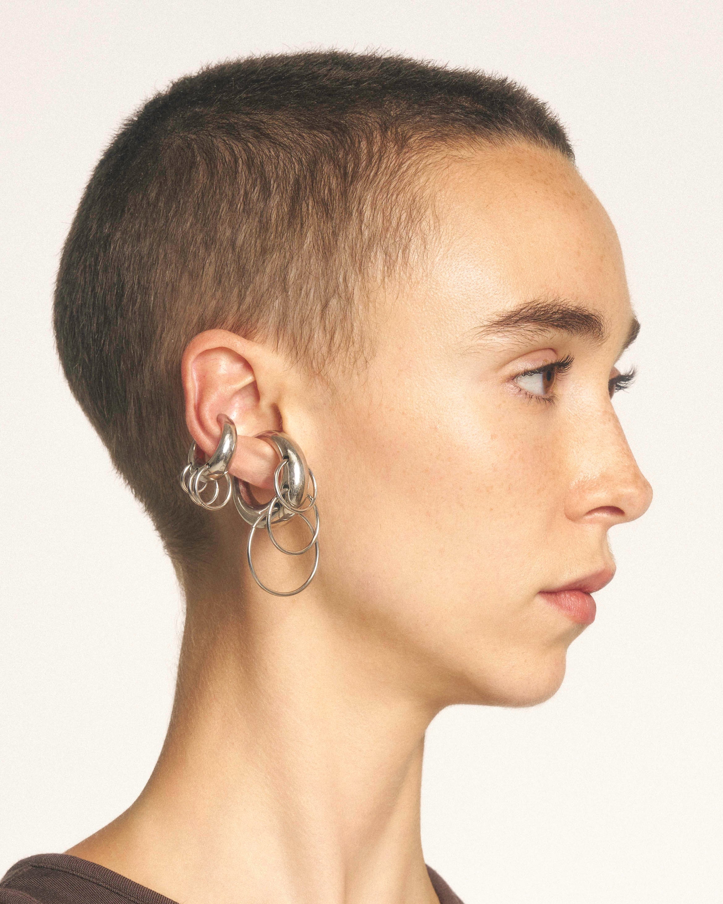 Pierced circle cuffs