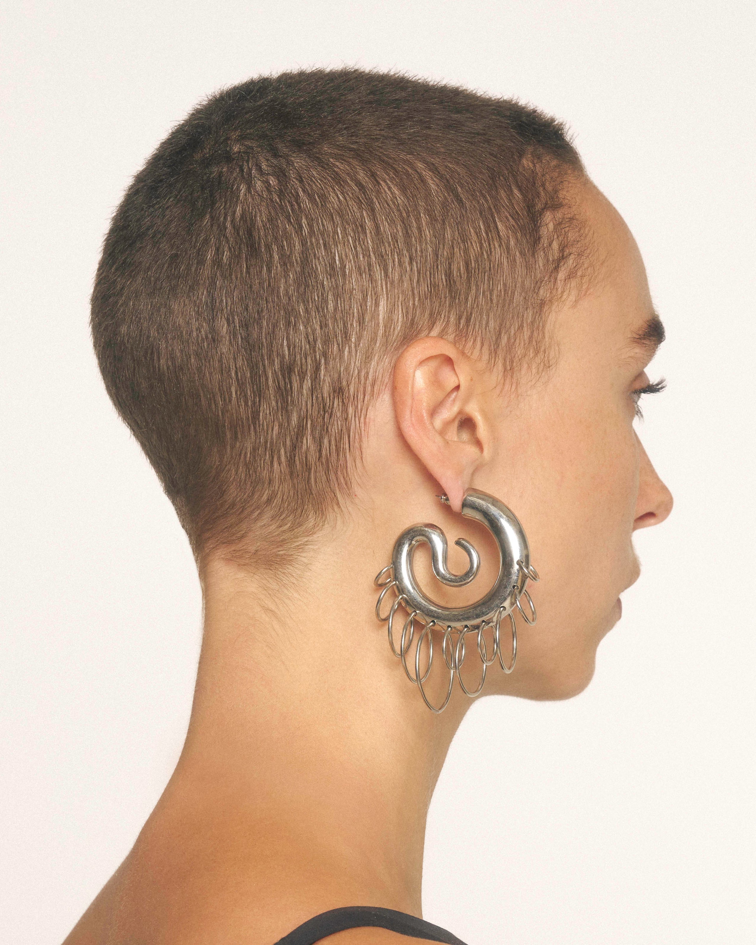 Pierced serpent hoops medium