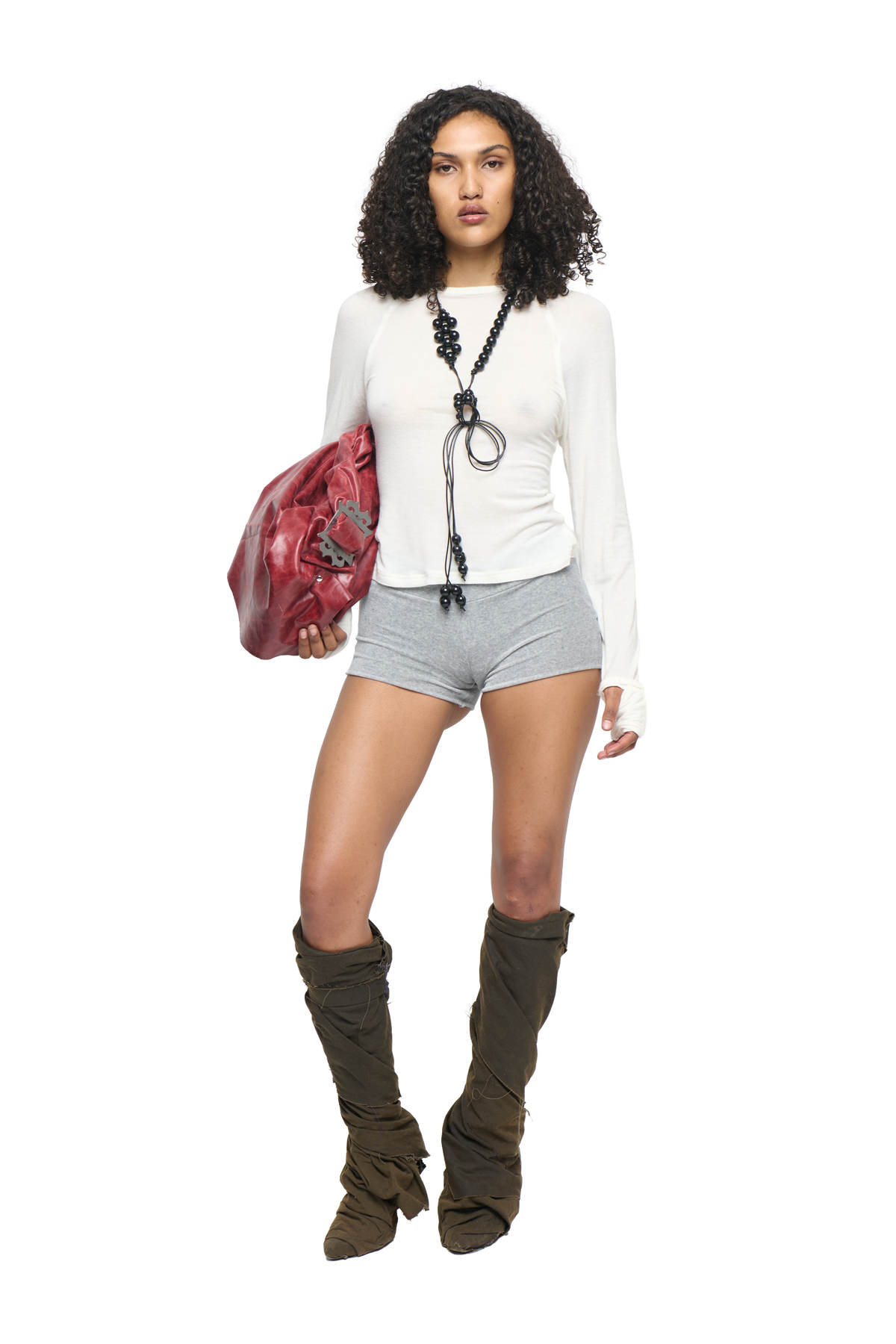 Ava micro short - grey