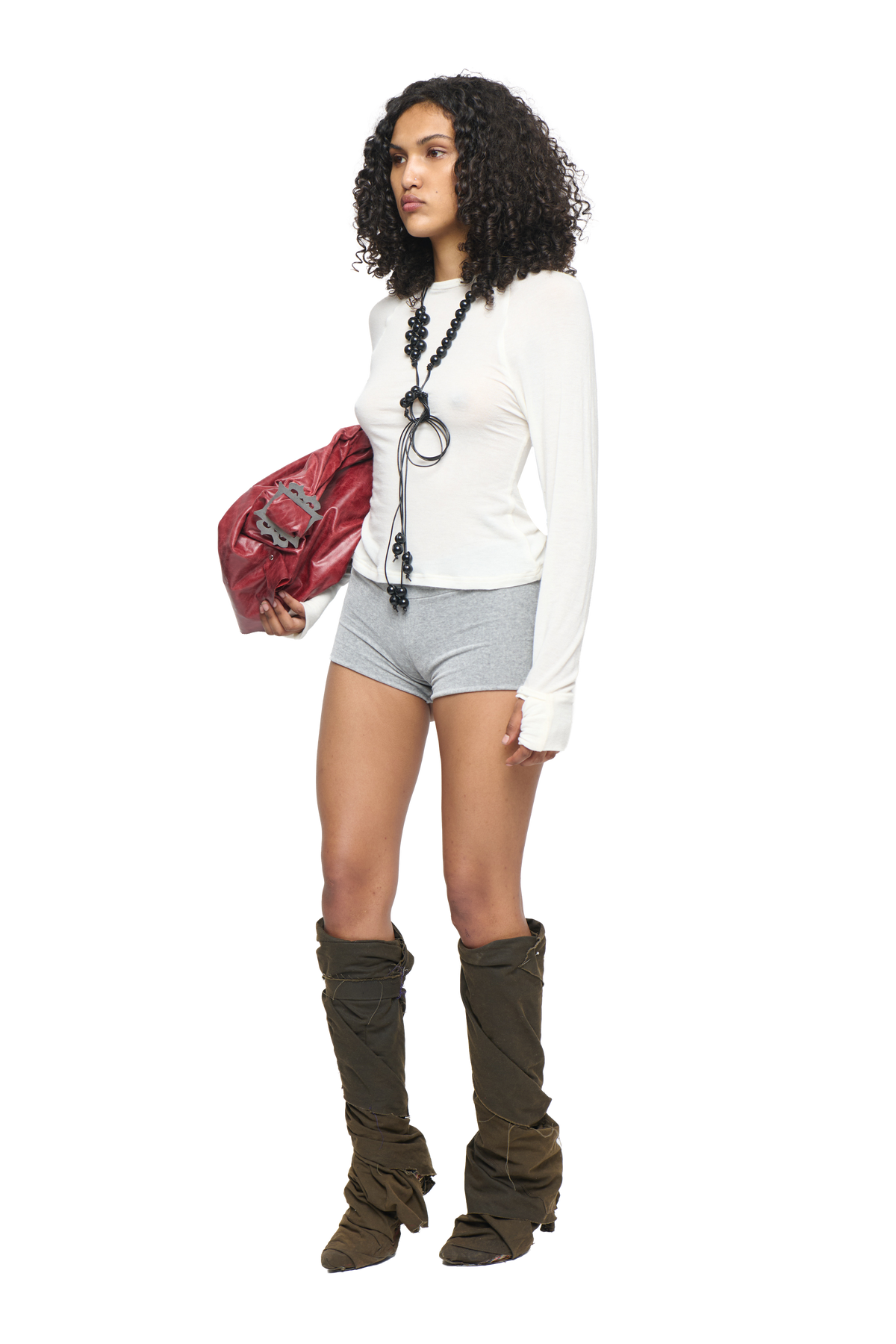 Ava micro short - grey