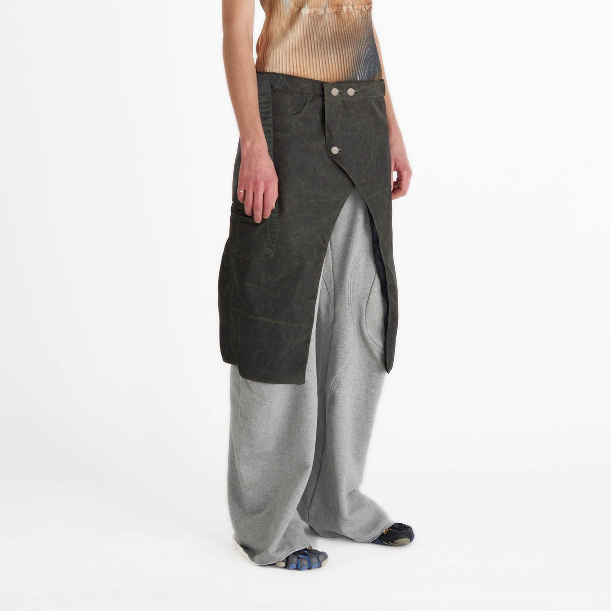 Luka wrap skirt nylon green - sale