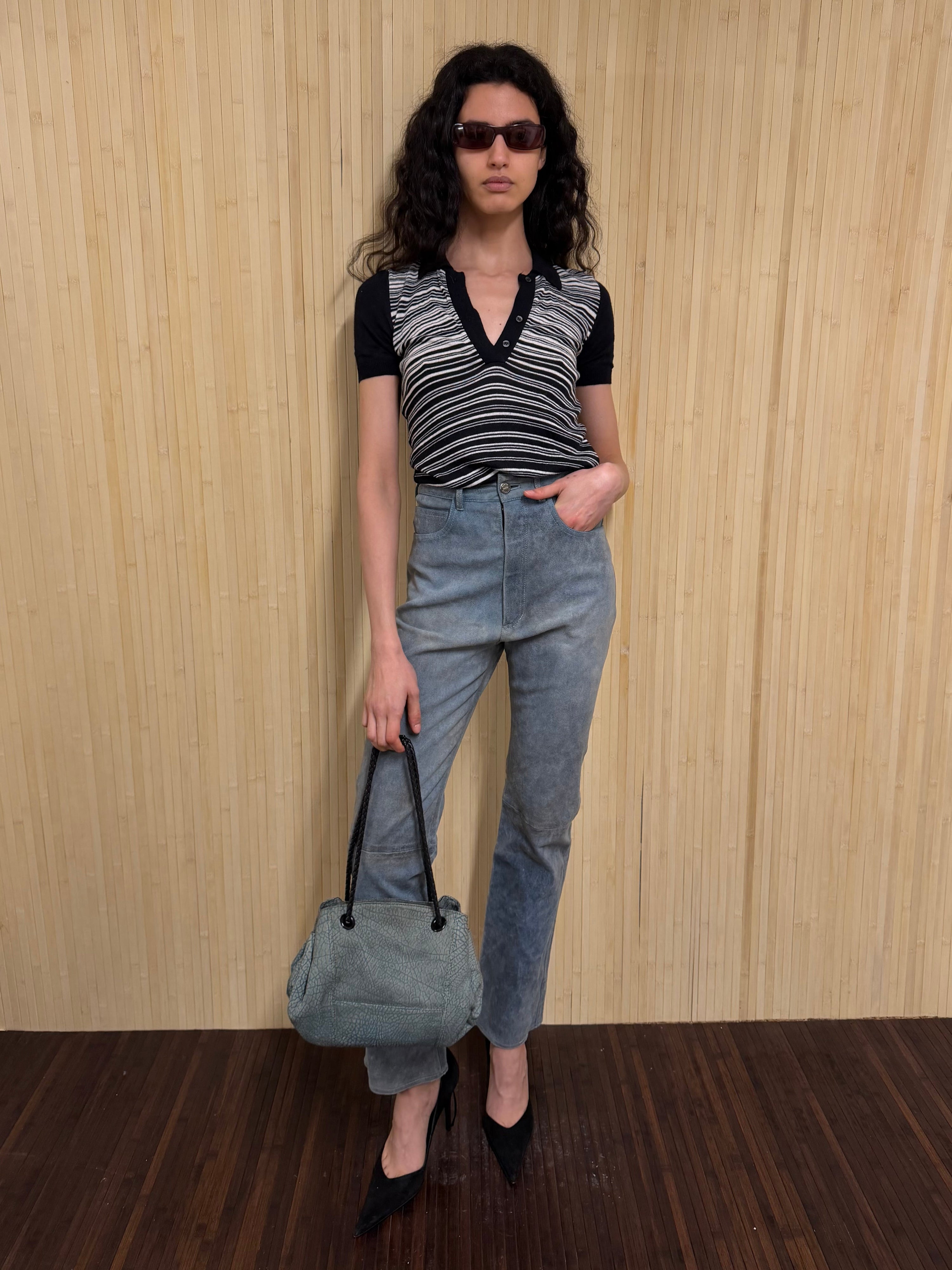 Suede trousers
