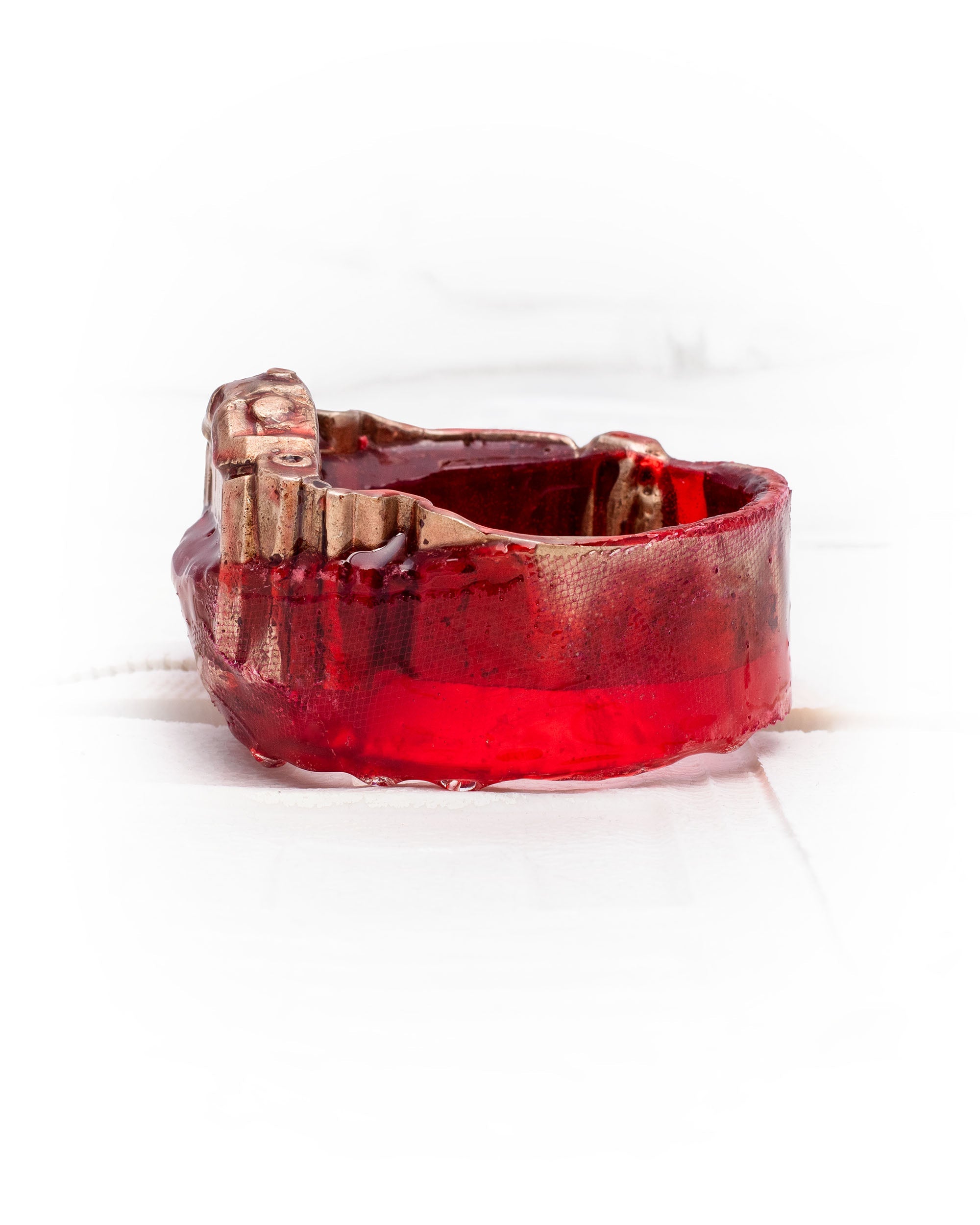 Ruby bronze watch bracelet