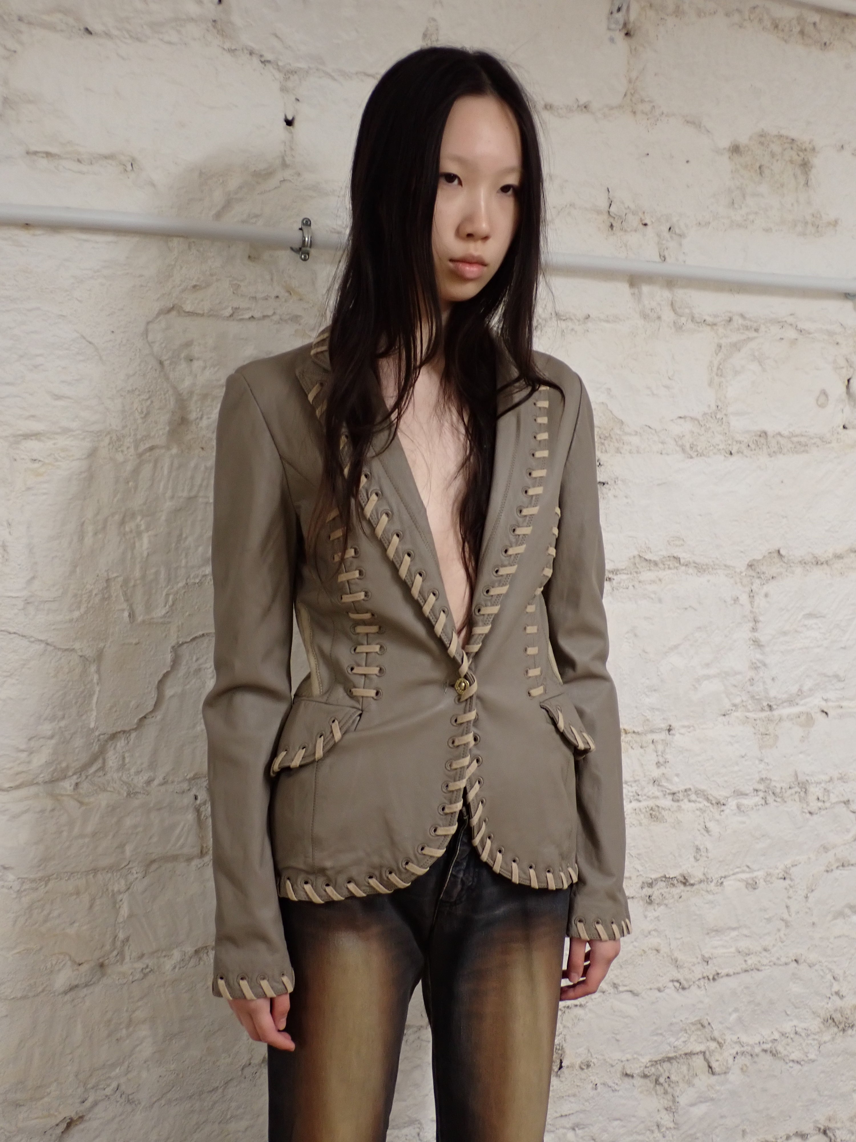 Roberto cavali leather jacket