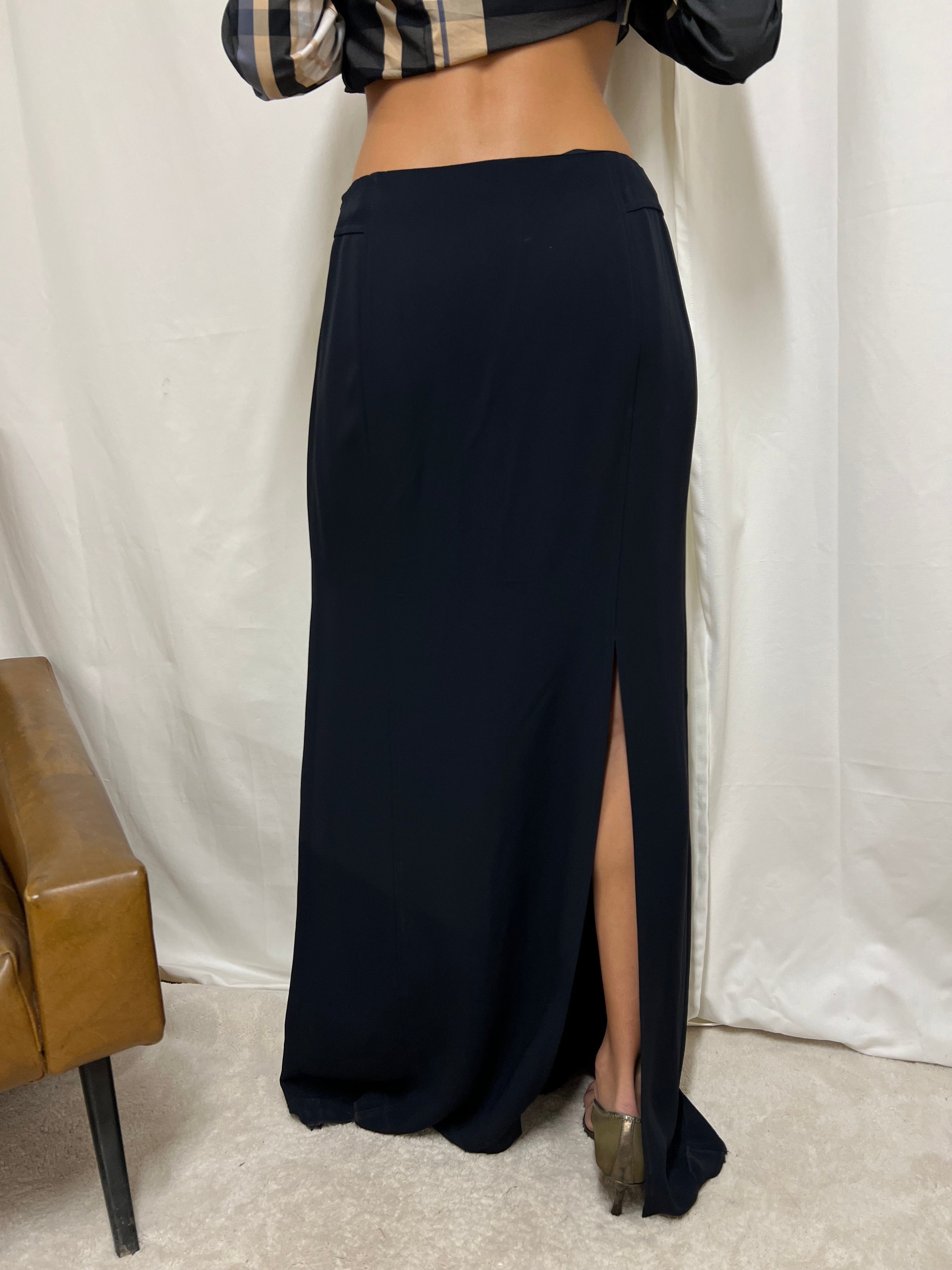 Deep blue maxi skirt