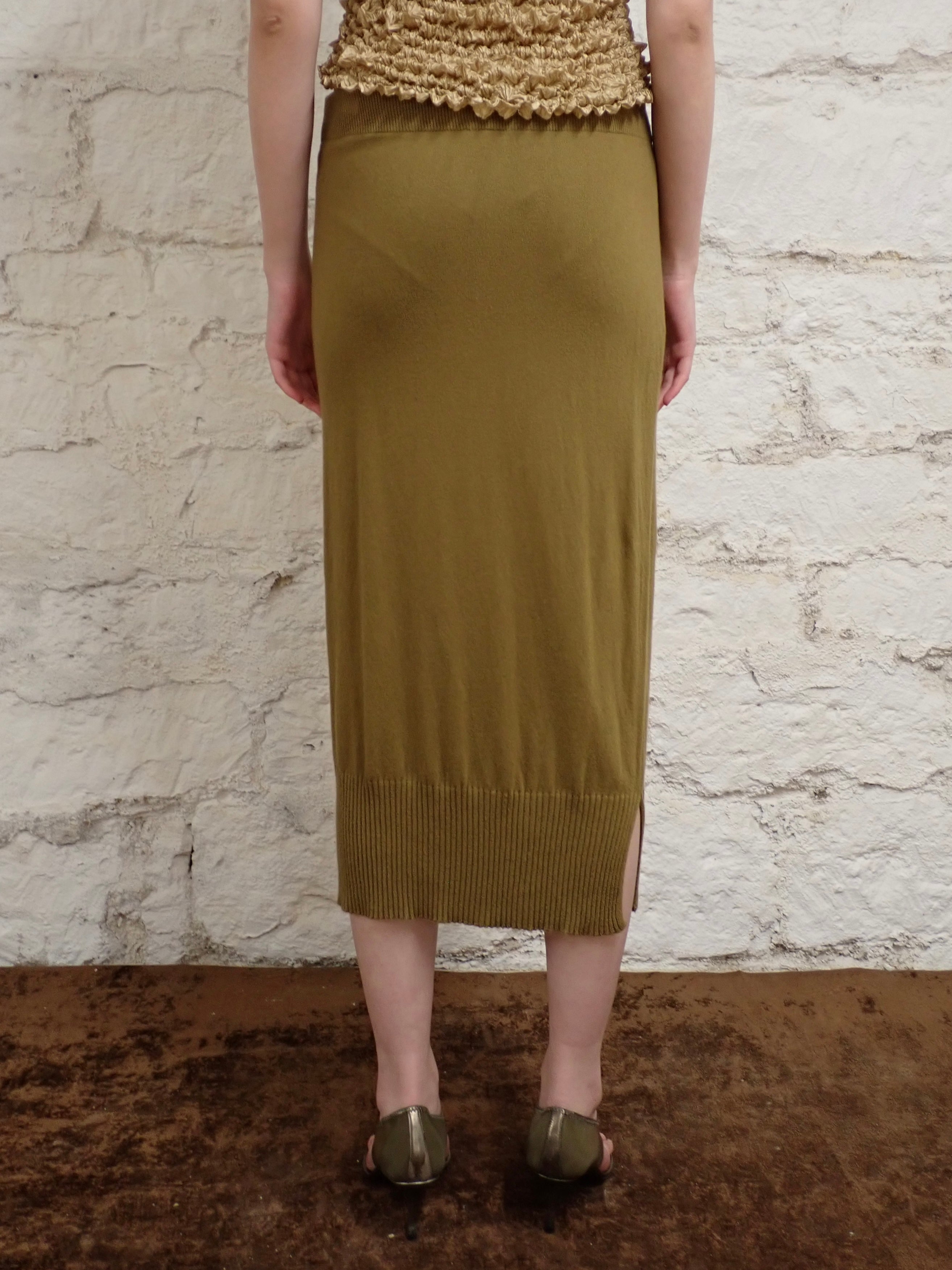 Knitted midi skirt