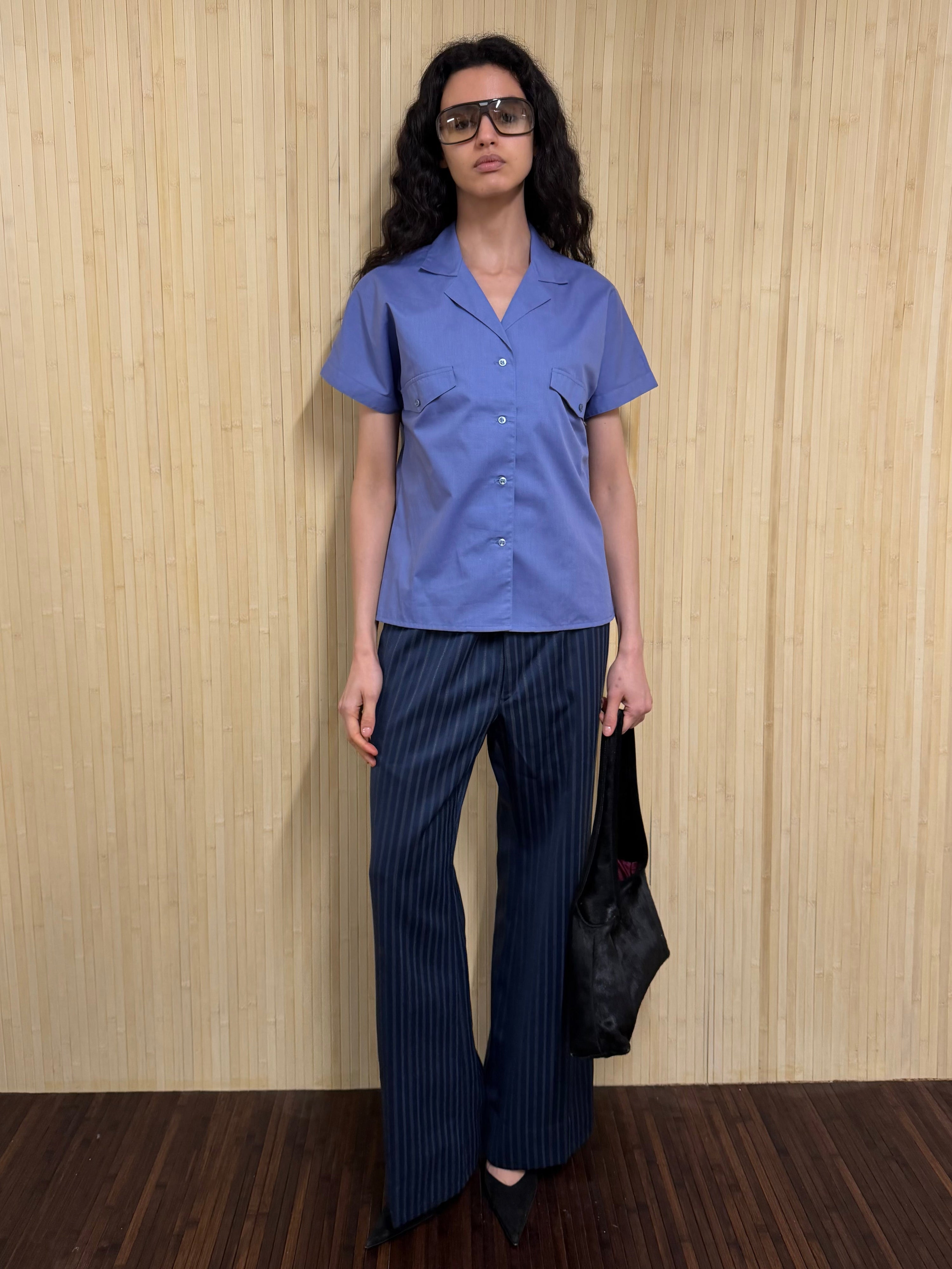 Pinstripe tailored trousers
