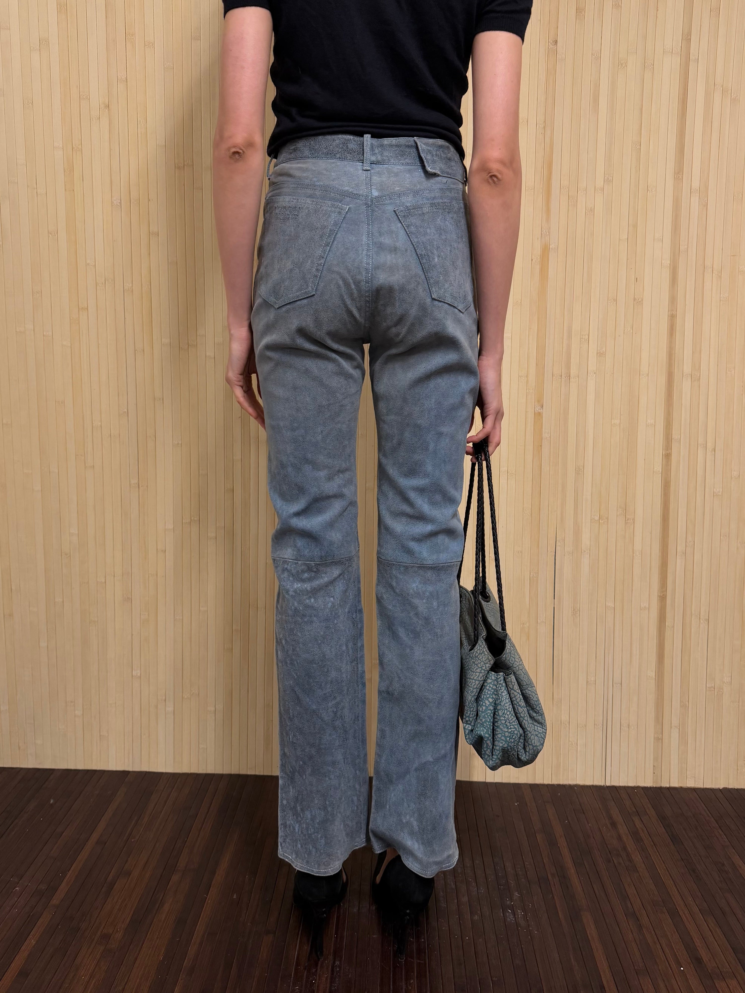 Suede trousers