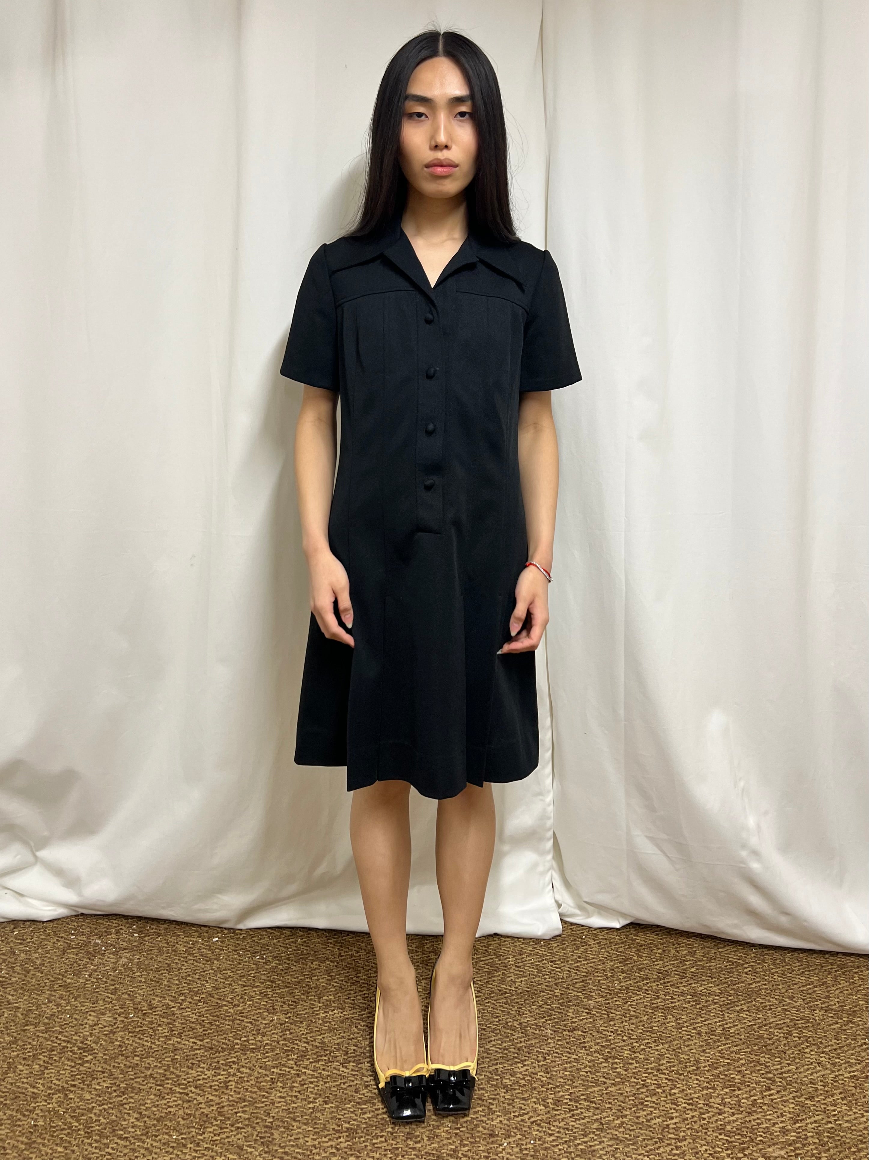 Pleated polo dress