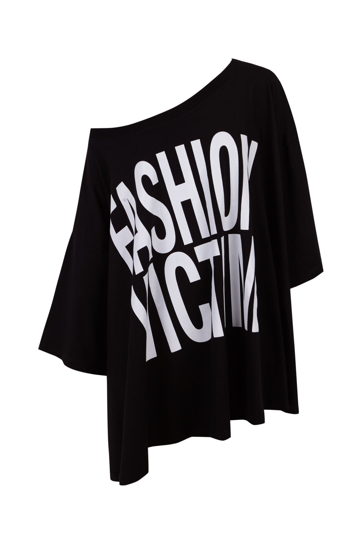 Camiseta 'fashion victim' negra