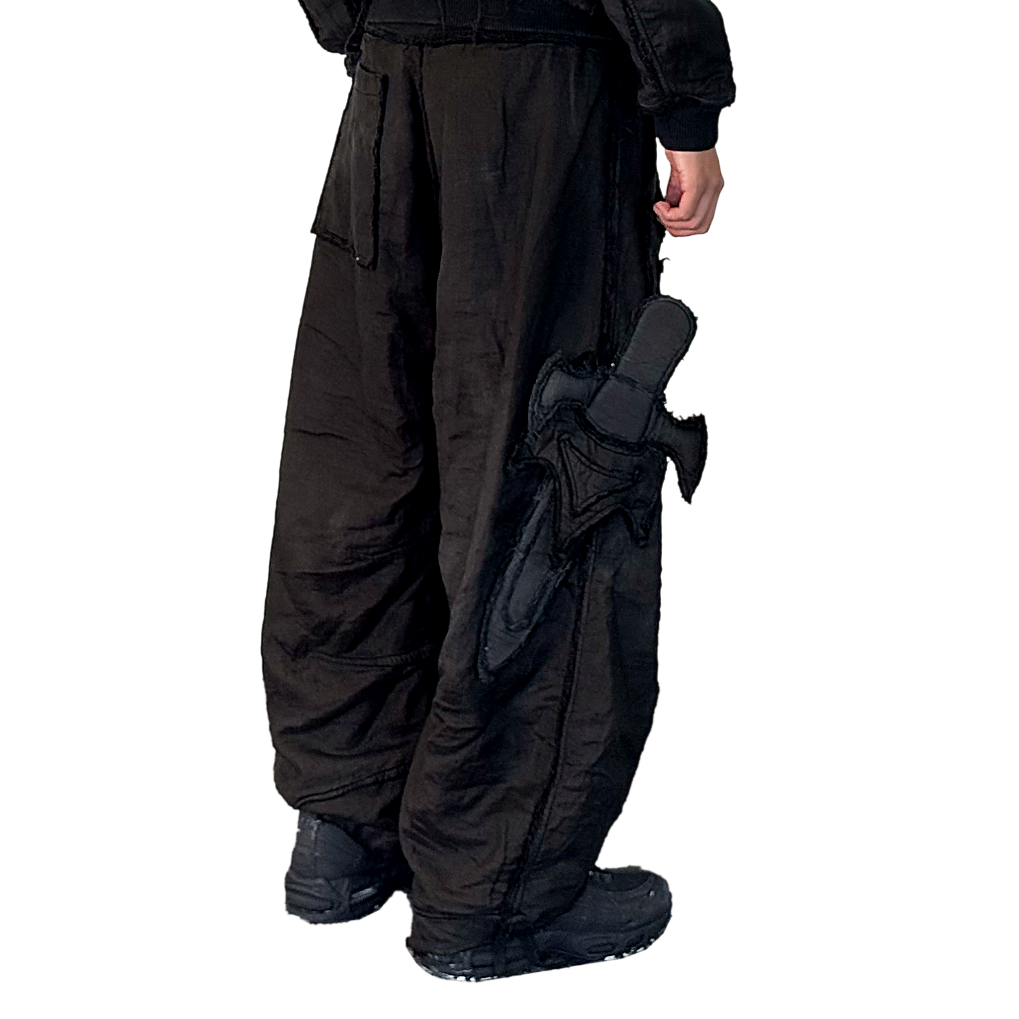 Mourning army track pant - black