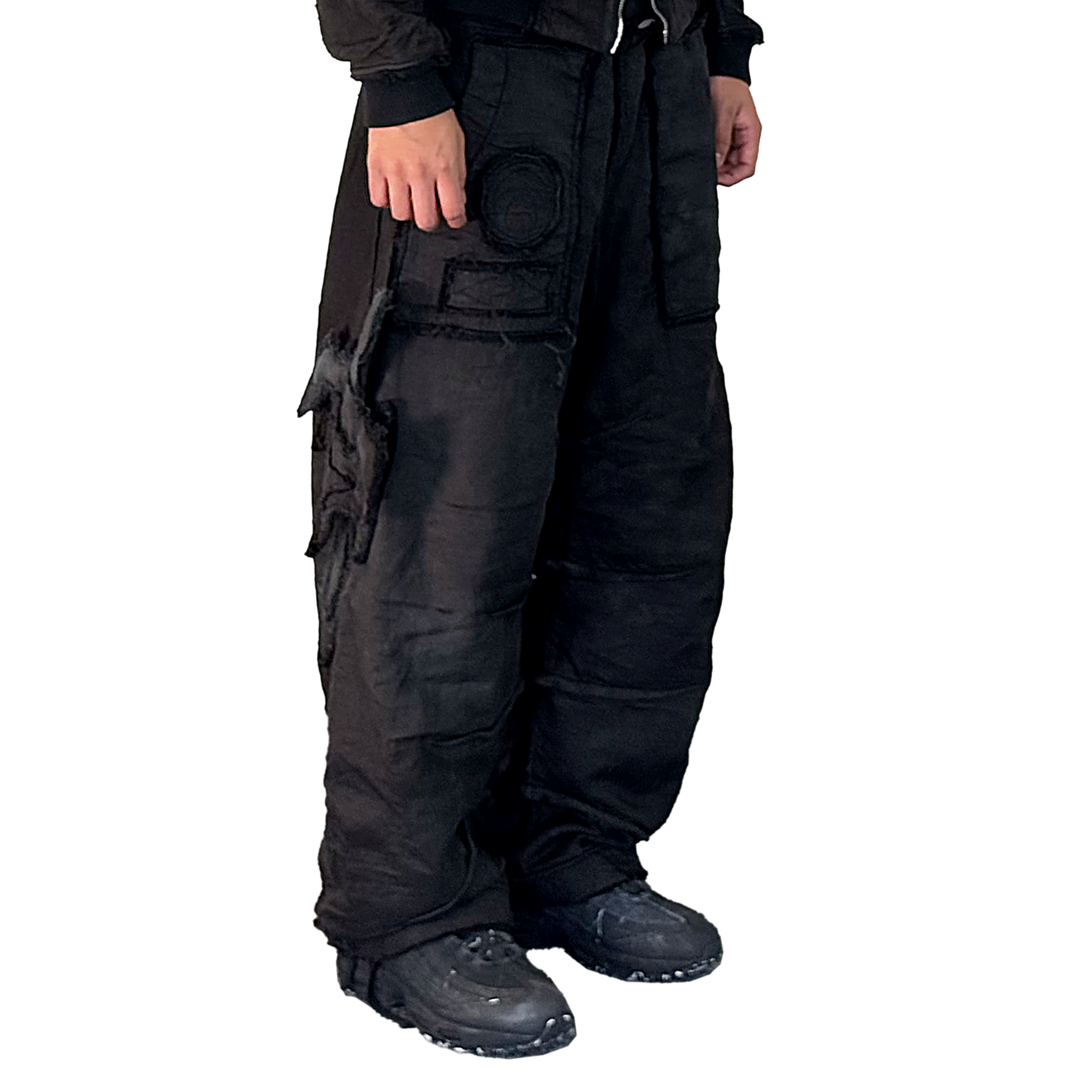 Mourning army track pant - black