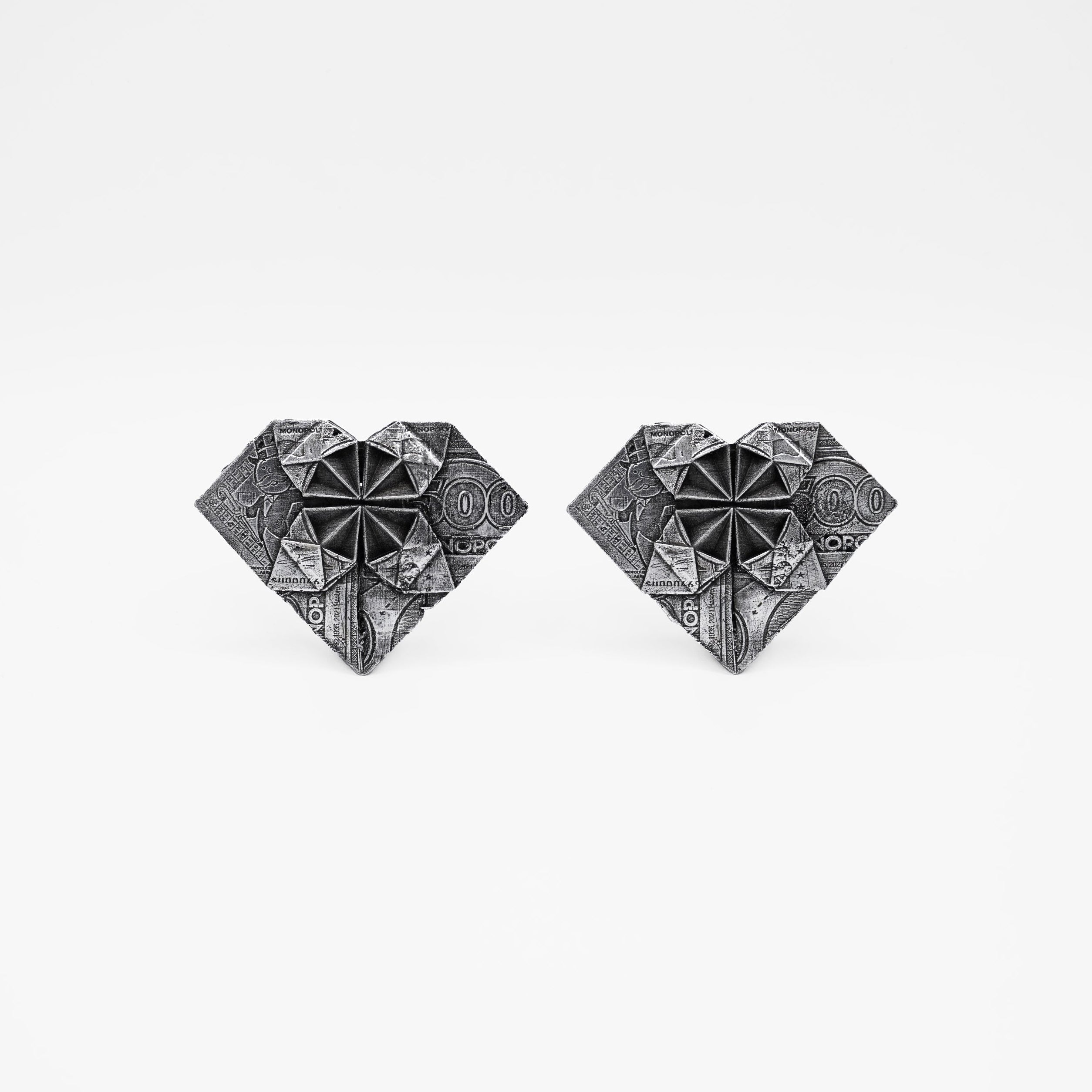 Monopoly banknote earrings