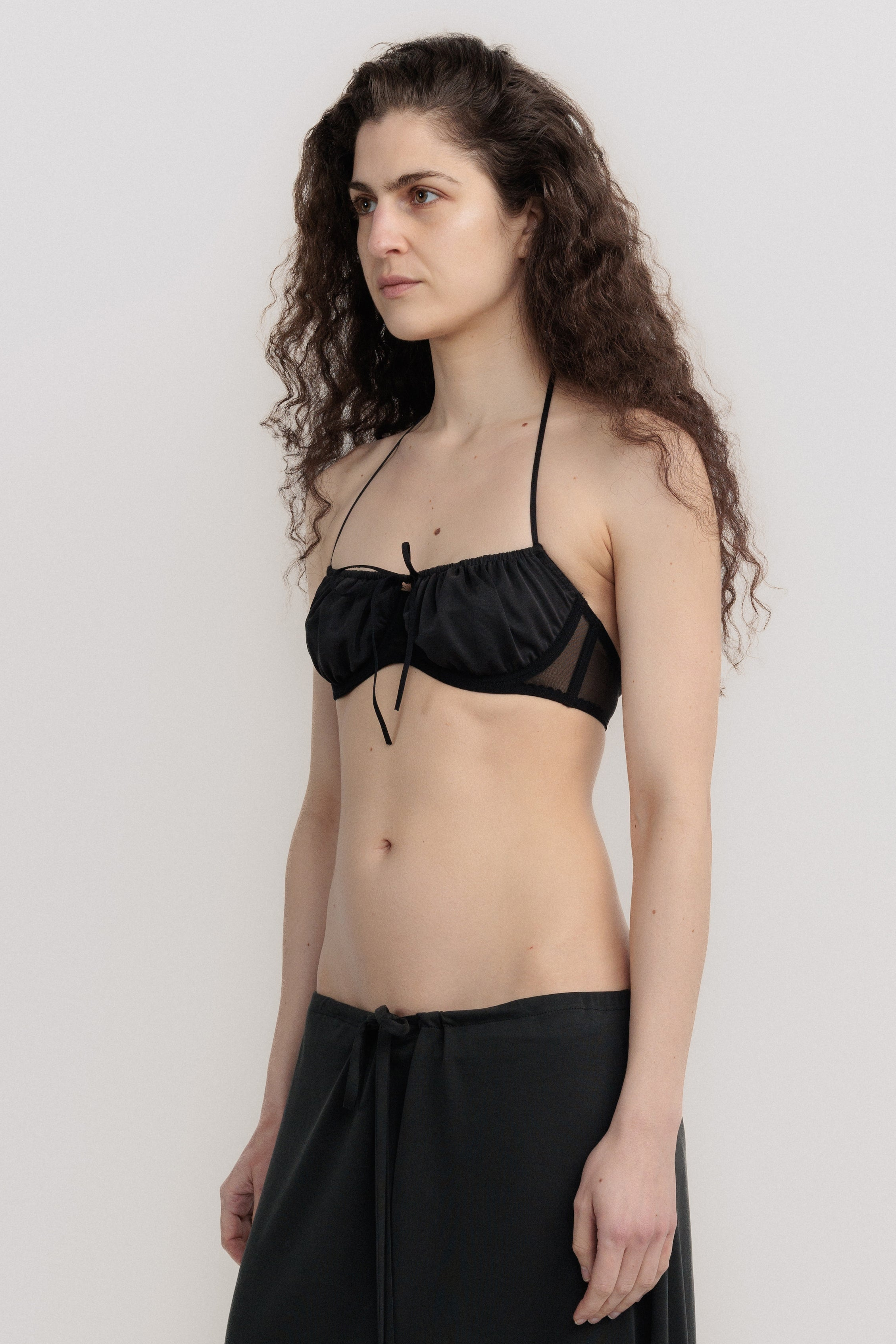 Underwire gathered bra