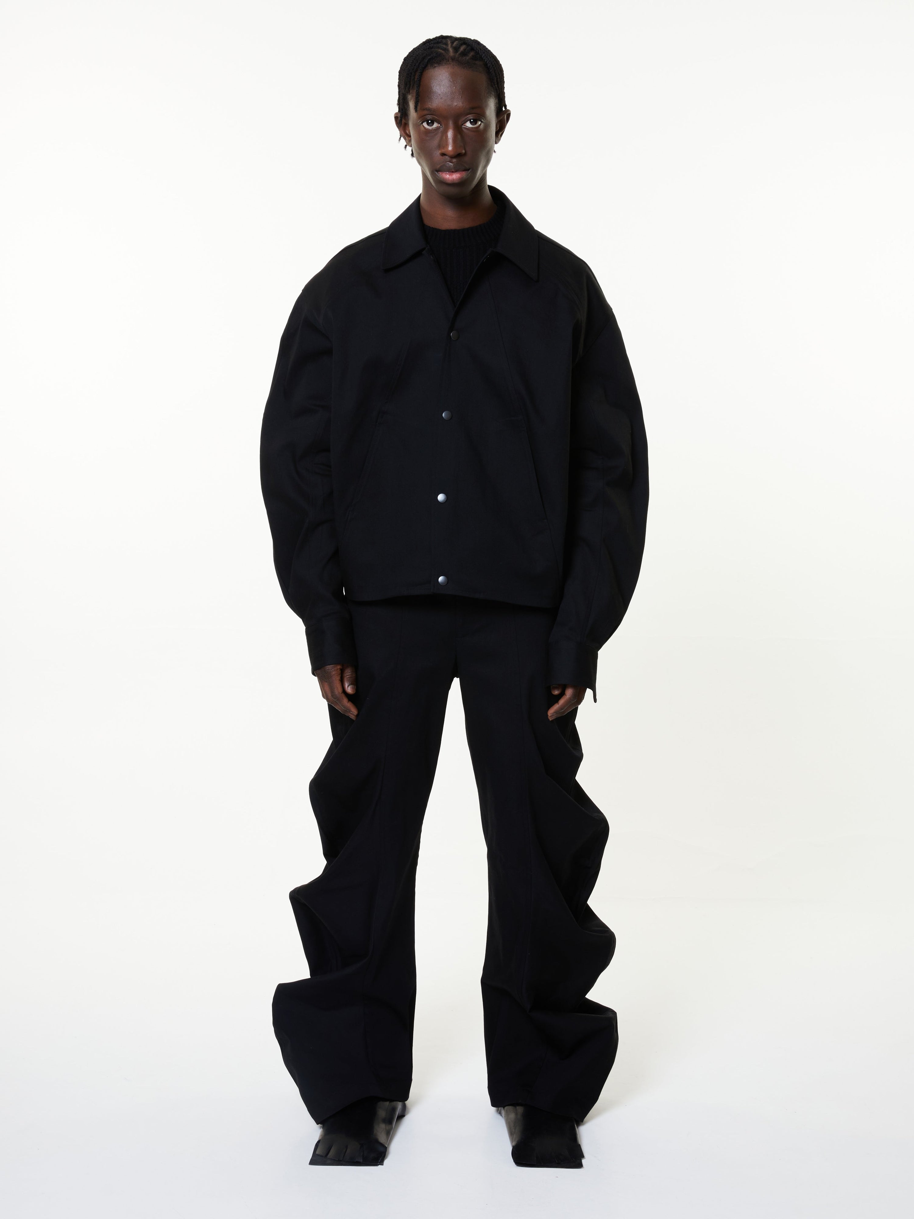 Denim deflated trousers | signature fit