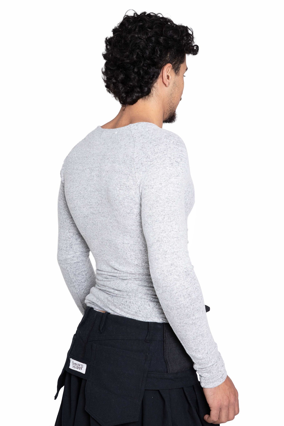 Bahhar longsleeve grey top