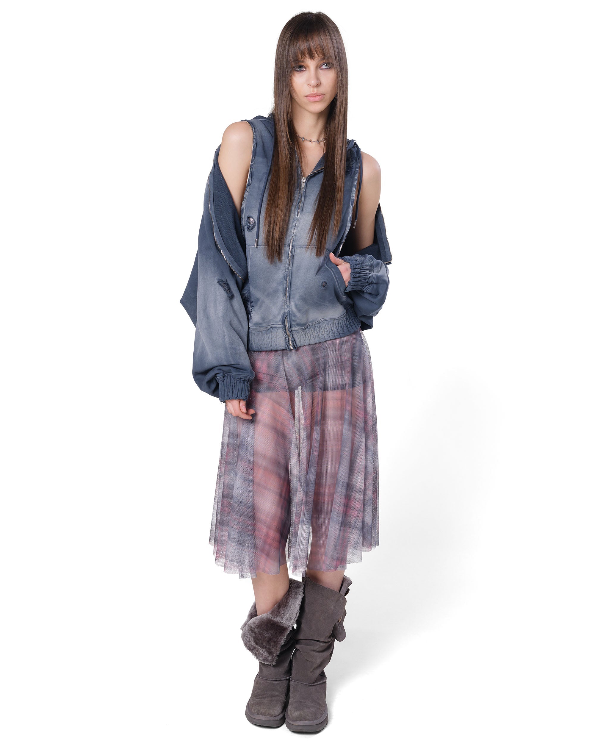 Plaid shorts-skirt