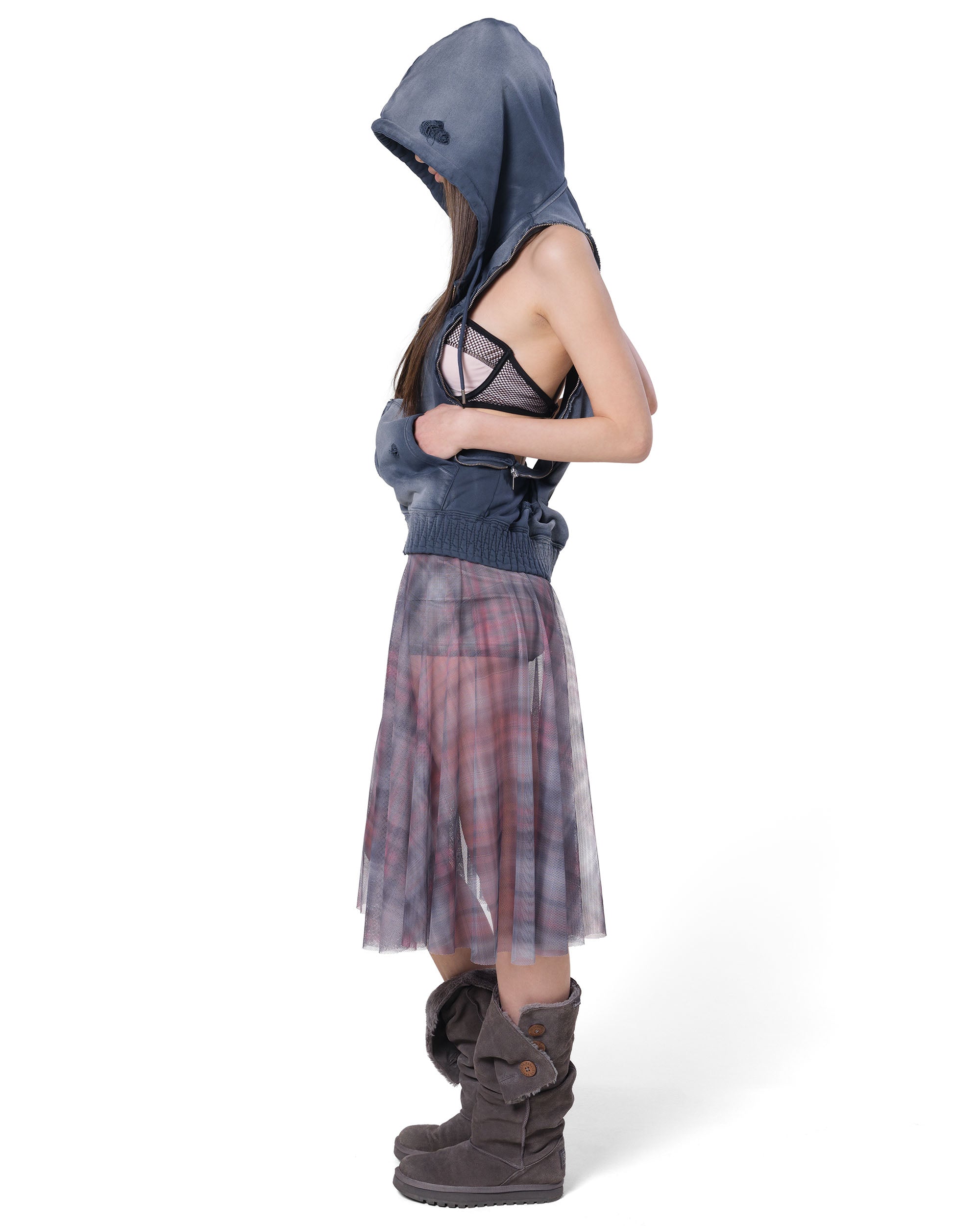 Plaid shorts-skirt
