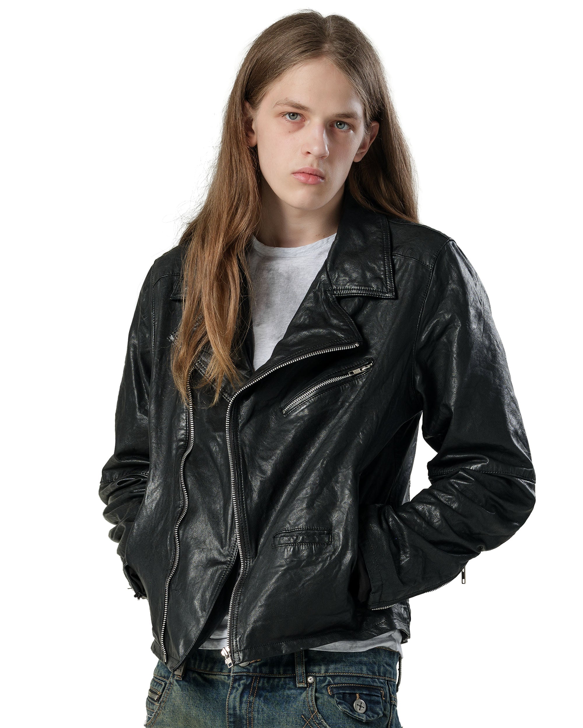 Biker leather jacket