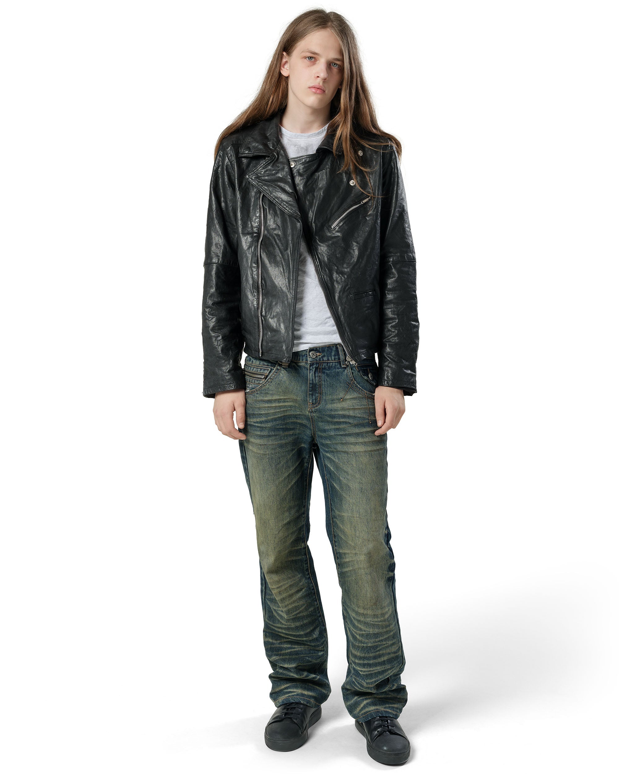 Biker leather jacket