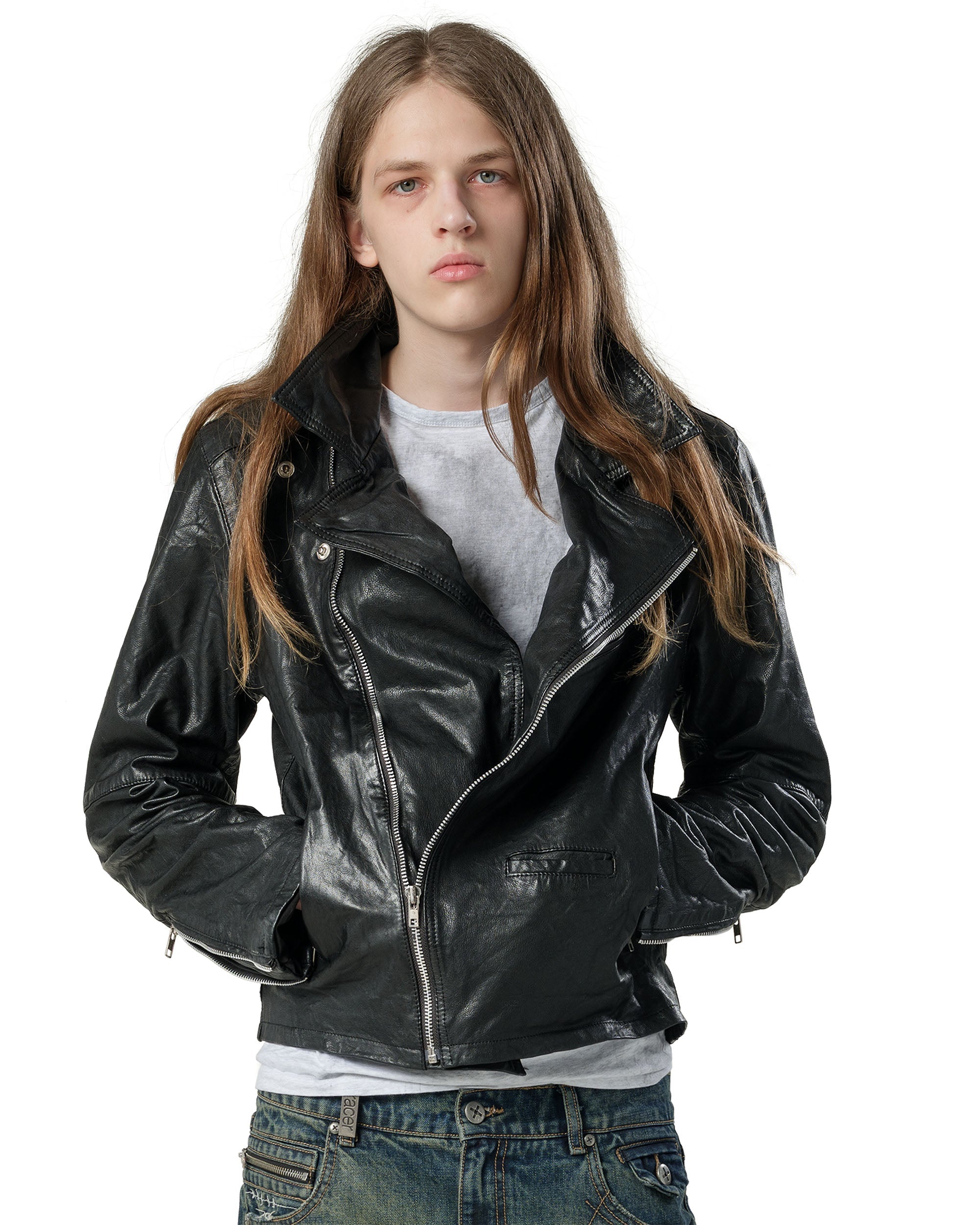 Biker leather jacket