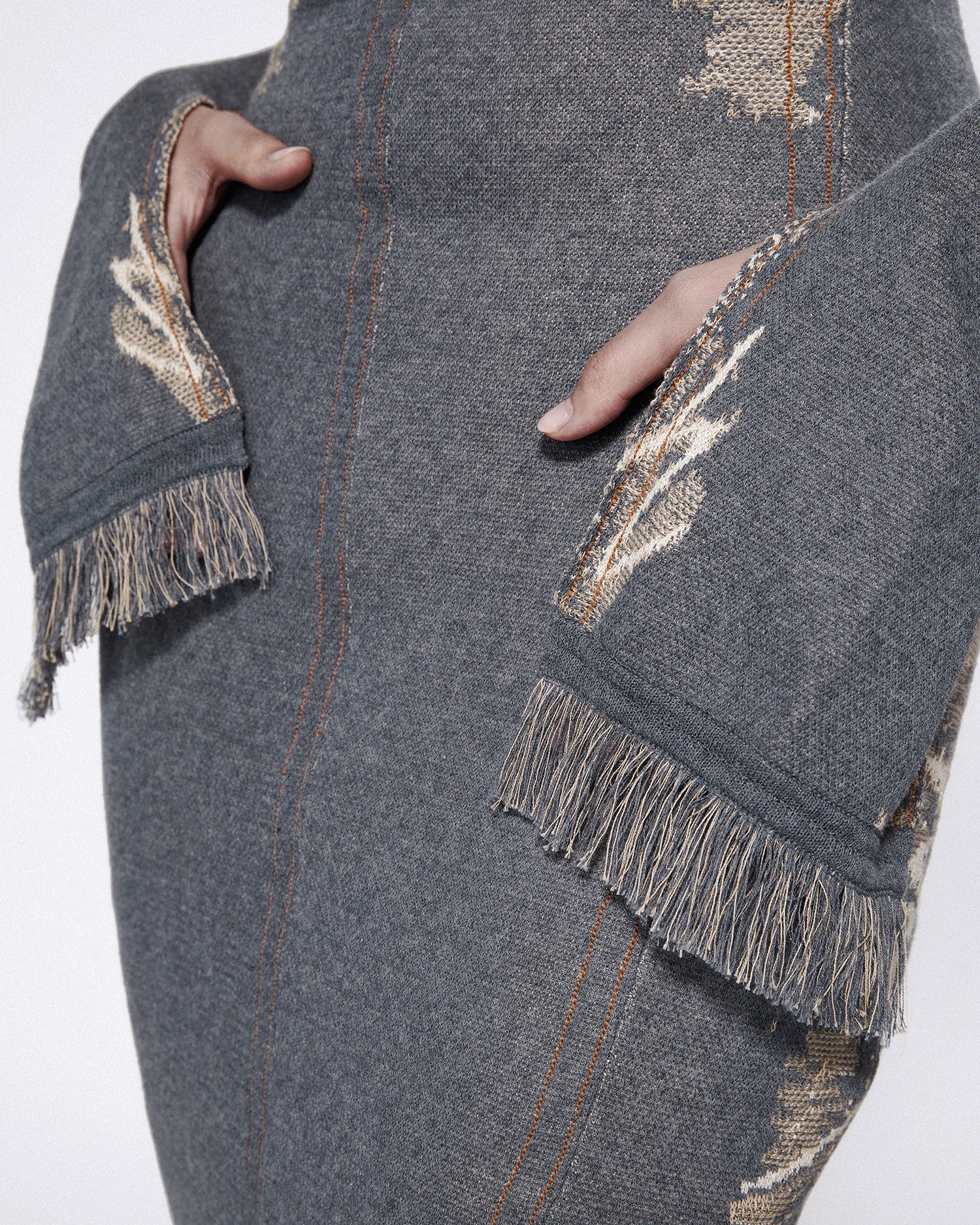 Bikini knit dress blue denim