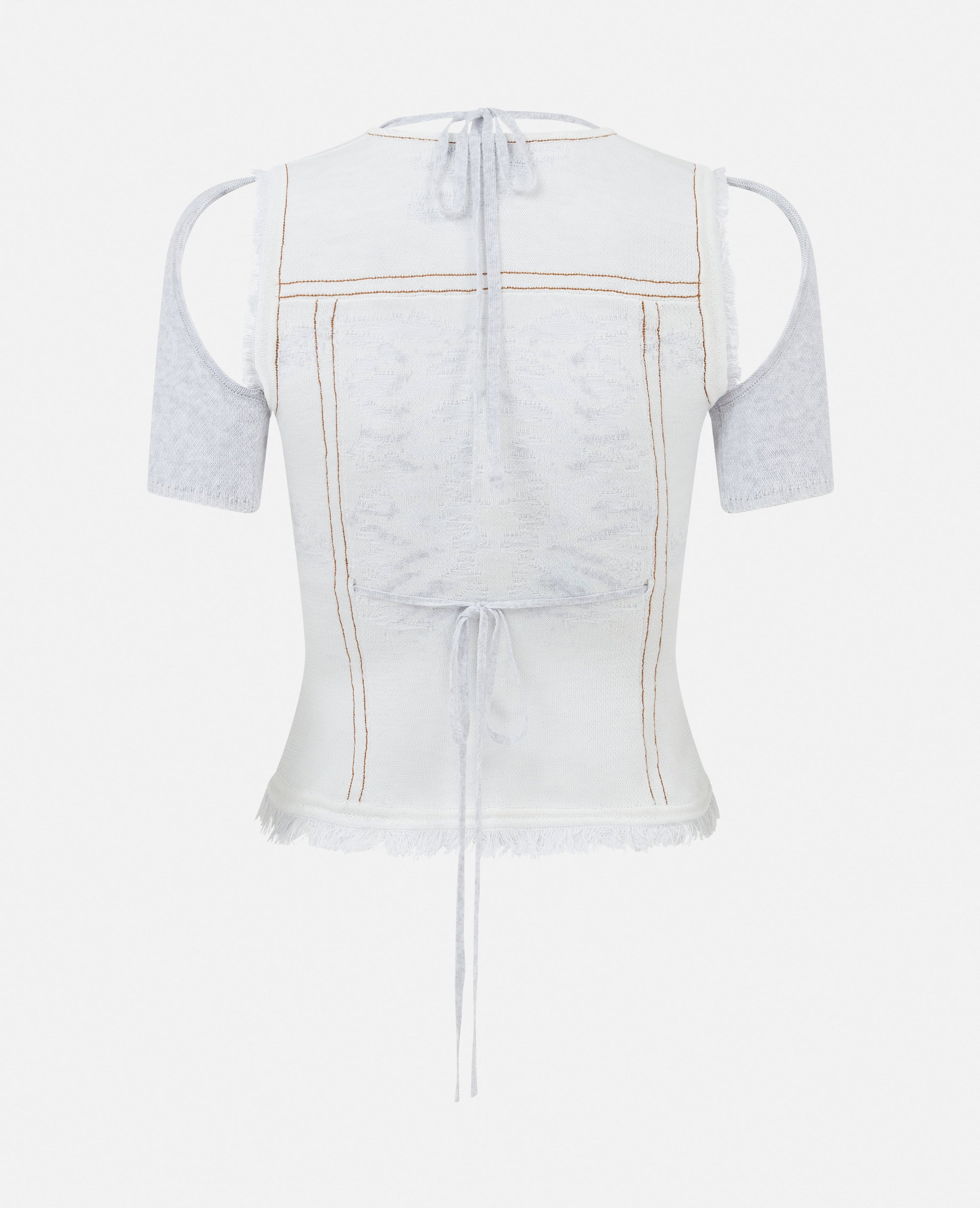 Bikini knit top white denim