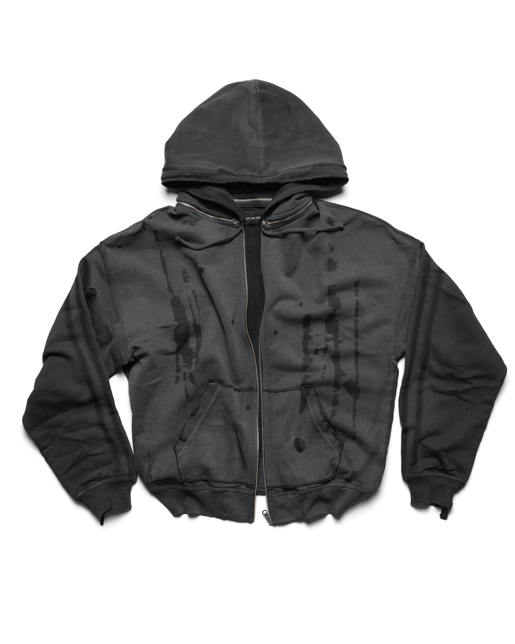 Dark faded track hoodie