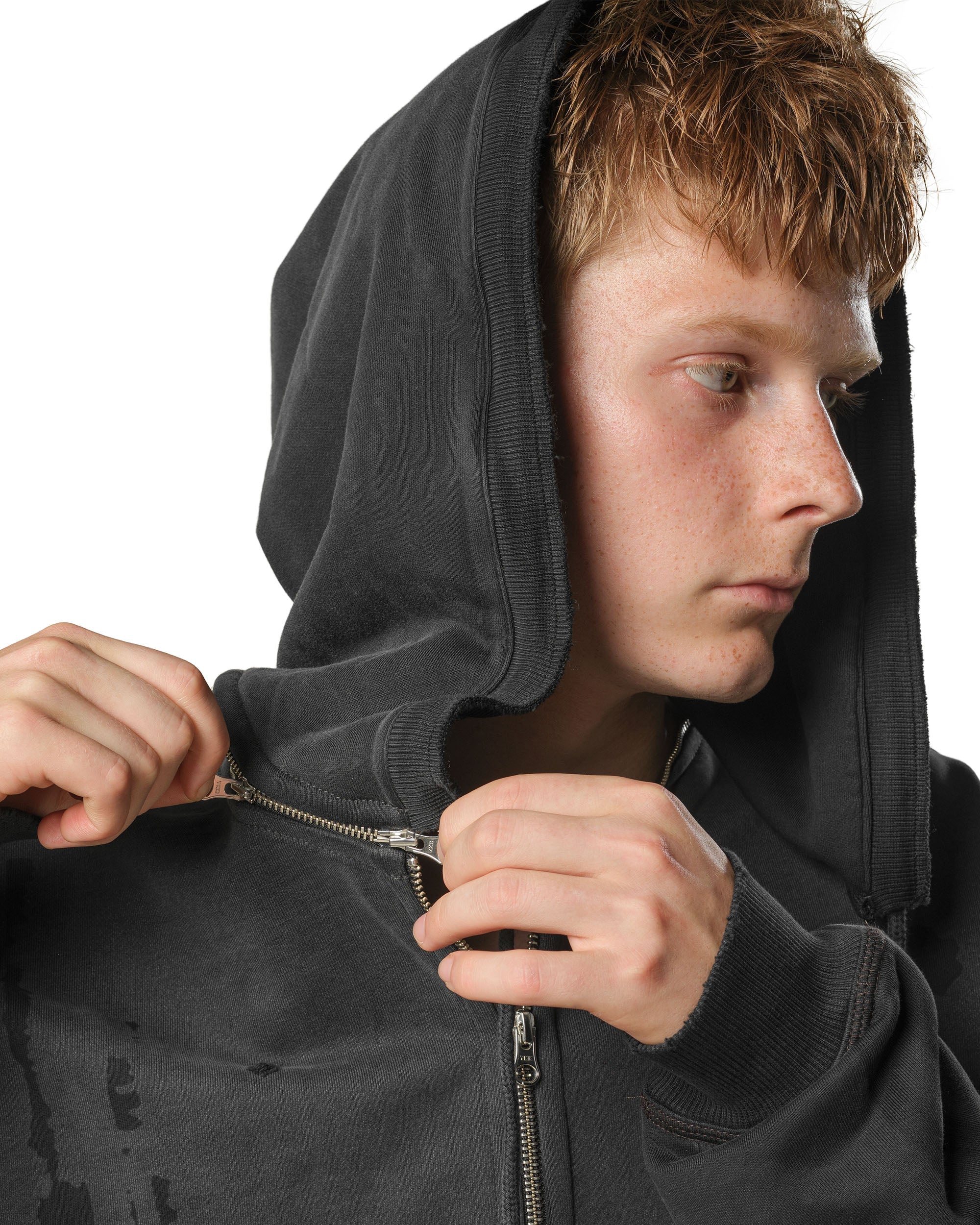 Dark faded track hoodie
