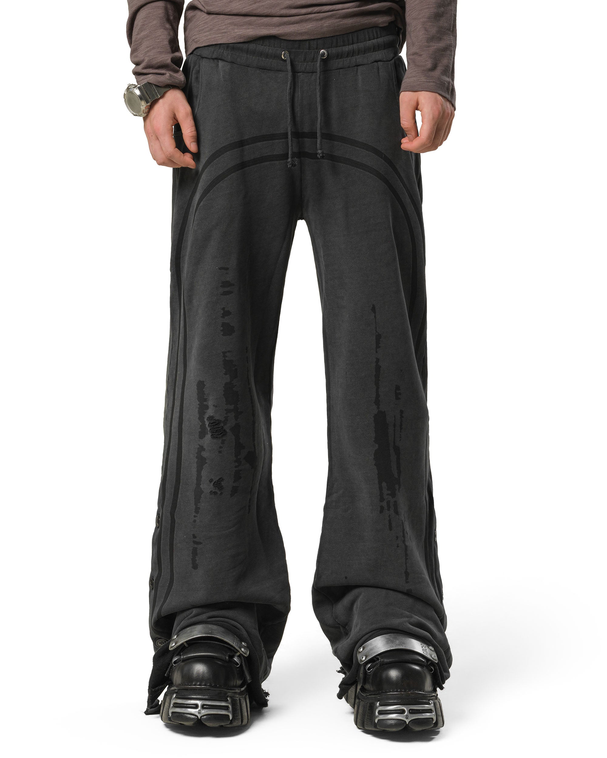 Dark faded track sweatpants